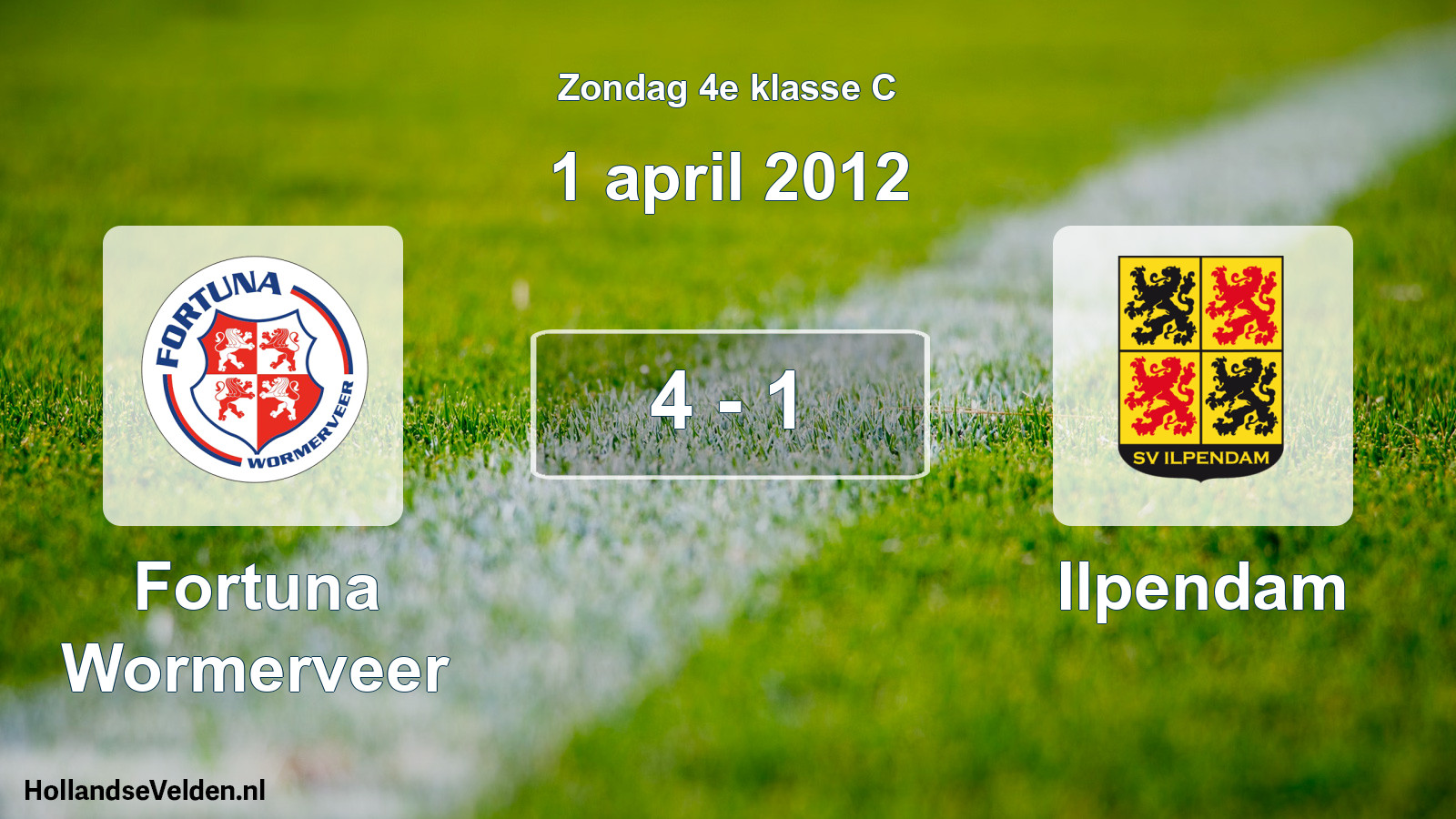 Total number of matches played: Fortuna Wormerveer - Ilpendam 4 - 1 (1 April 2012)