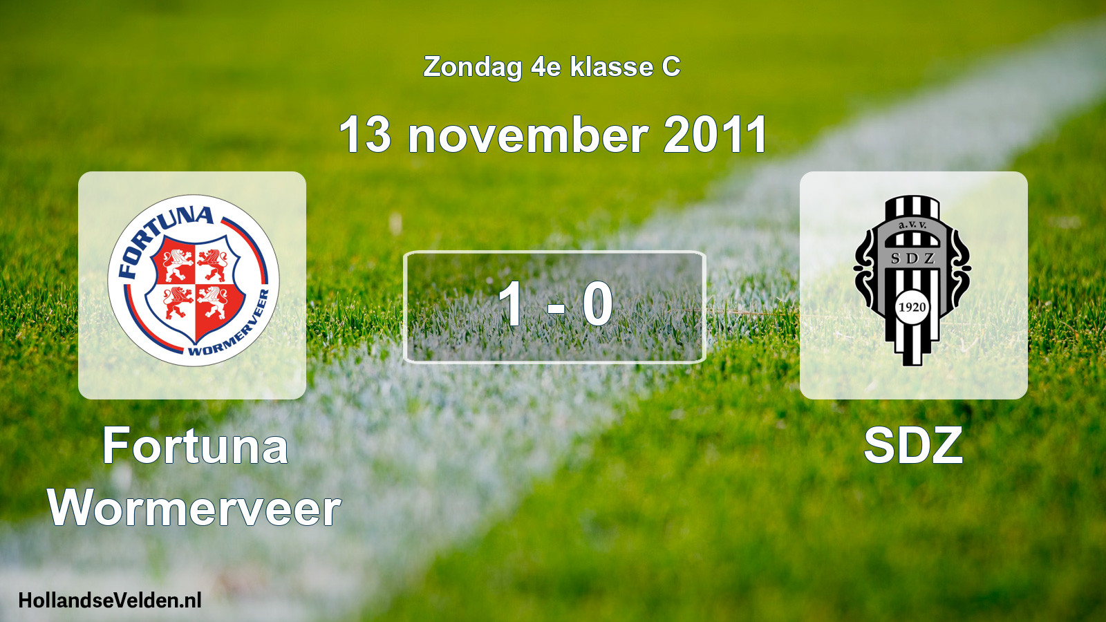 Total number of matches played: Fortuna Wormerveer - SDZ 1 - 0 (13 November 2011)