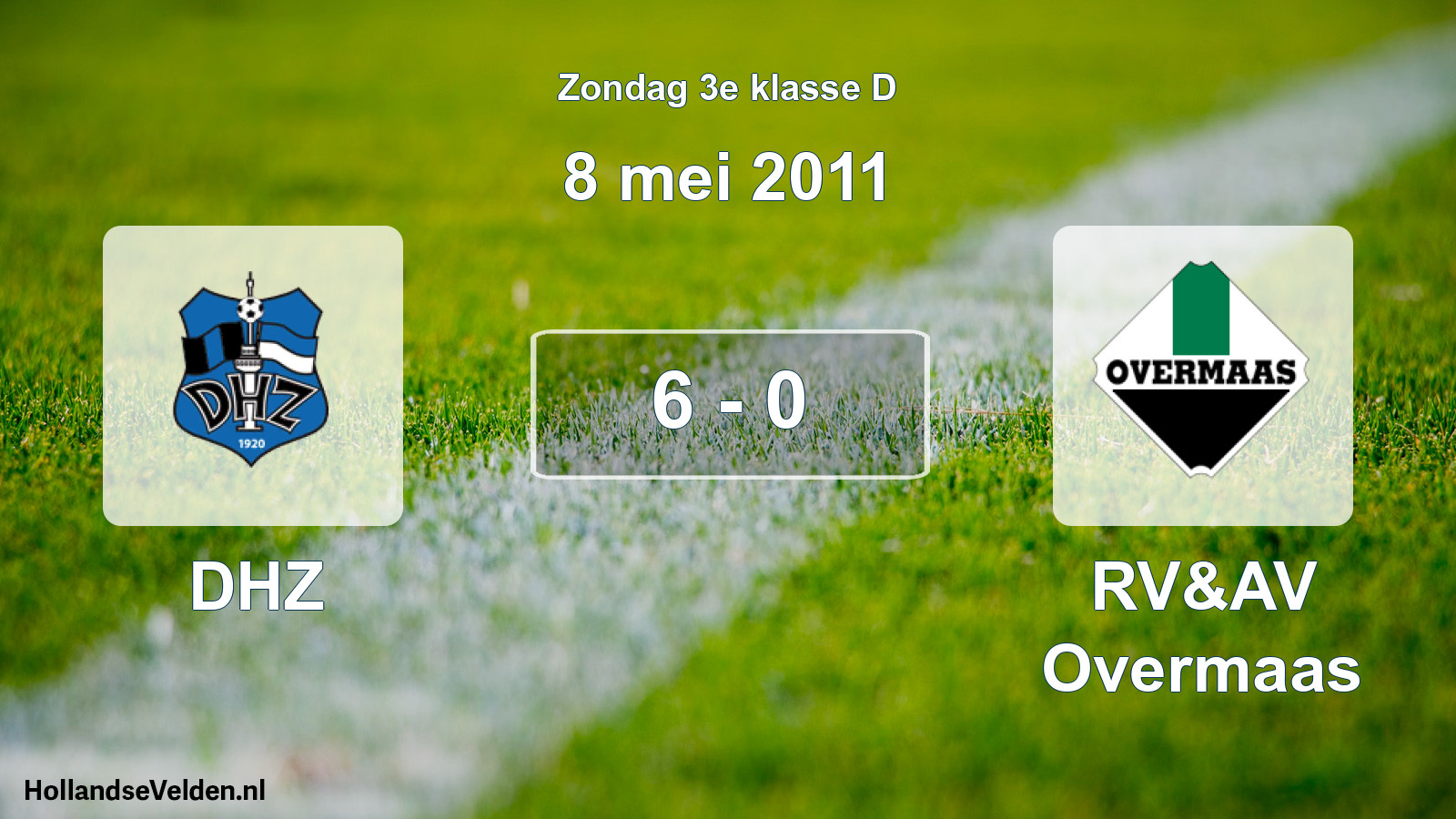Total number of matches played: DHZ - RV&AV Overmaas 6 - 0 (8 May 2011)