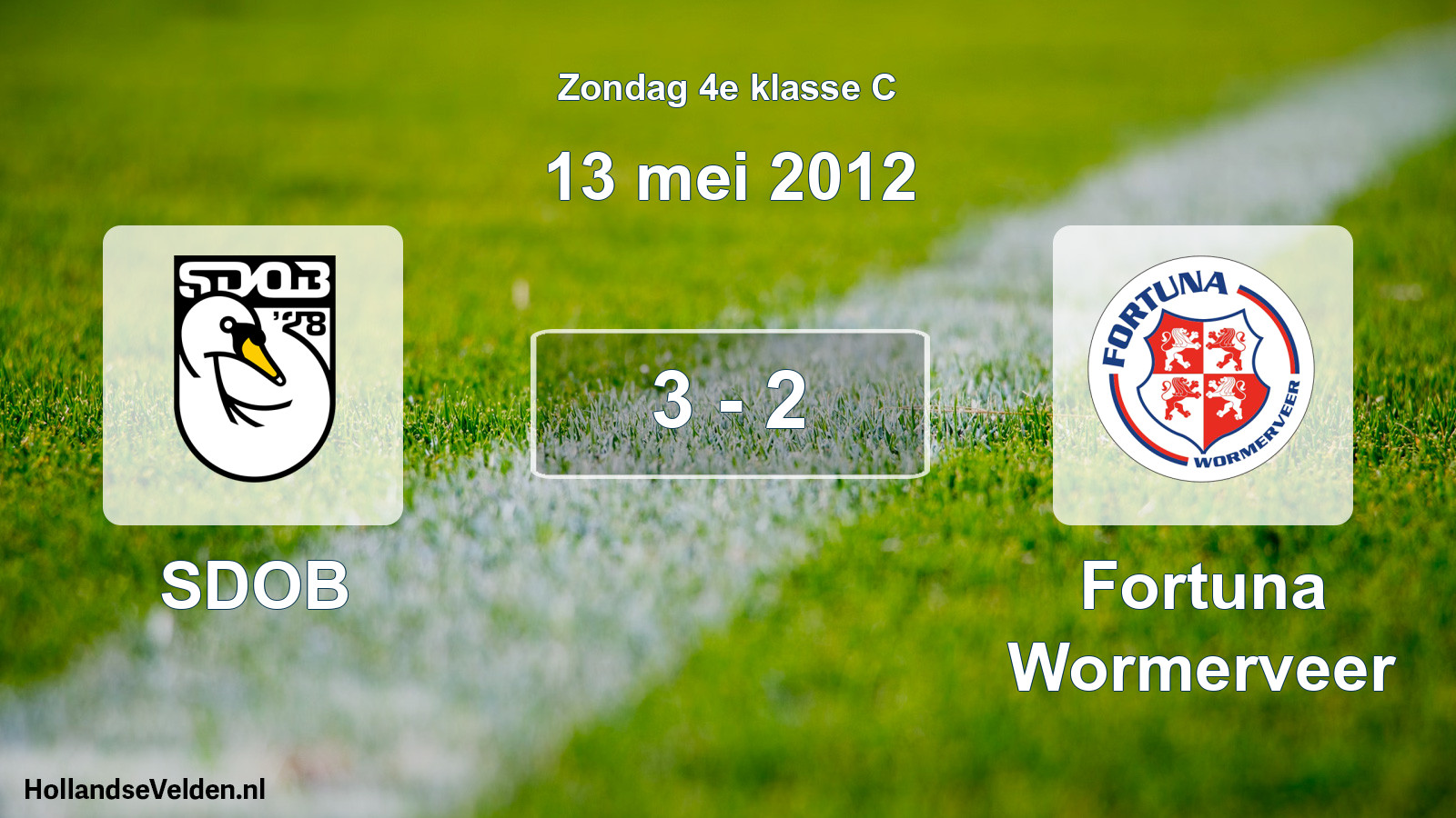 Total number of matches played: SDOB - Fortuna Wormerveer 3 - 2 (13 May 2012)