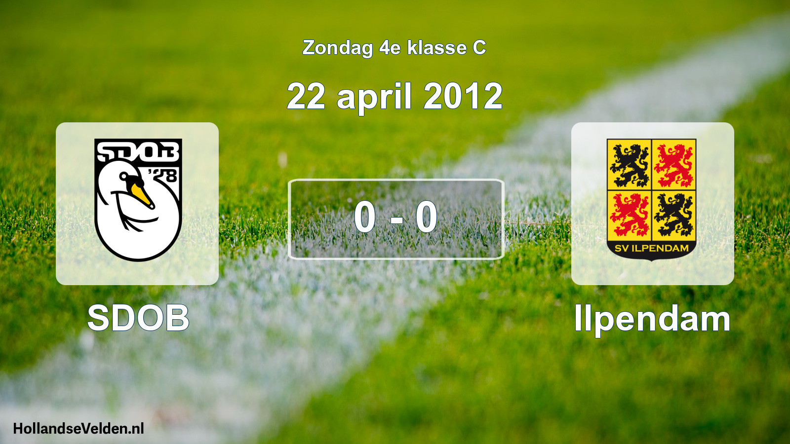 Total number of matches played: SDOB - Ilpendam 0 - 0 (22 April 2012)