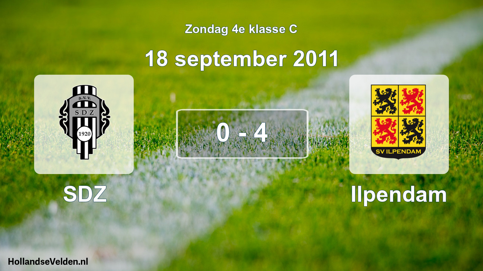 Total number of matches played: SDZ - Ilpendam 0 - 4 (18 September 2011)