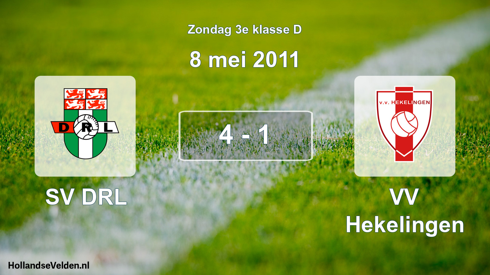 Total number of matches played: SV DRL - VV Hekelingen 4 - 1 (8 May 2011)