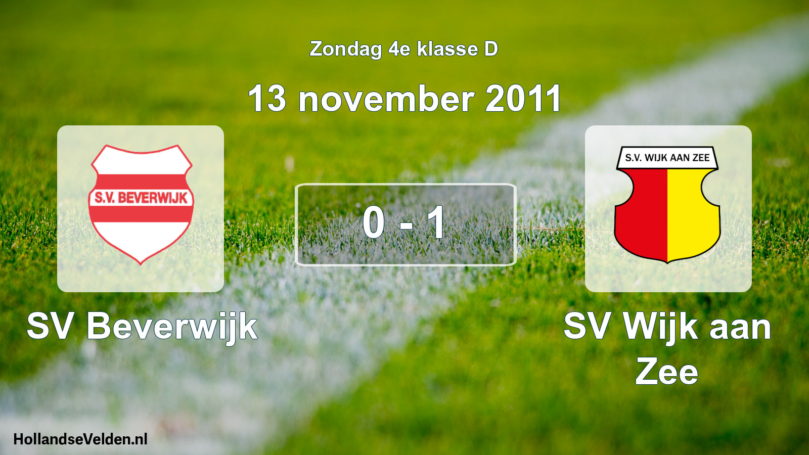 Total number of matches played: SV Beverwijk - SV Wijk aan Zee 0 - 1 (13 November 2011)