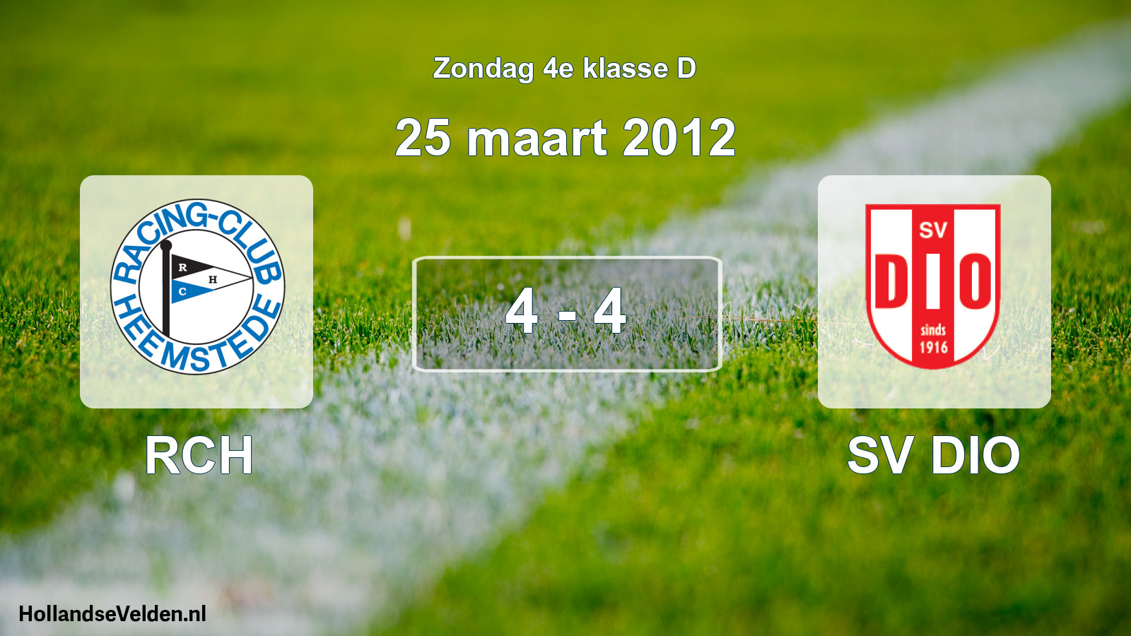 Total number of matches played: RCH - SV DIO 4 - 4 (25 March 2012)