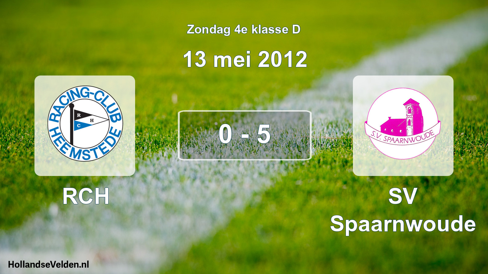 Total number of matches played: RCH - SV Spaarnwoude 0 - 5 (13 May 2012)