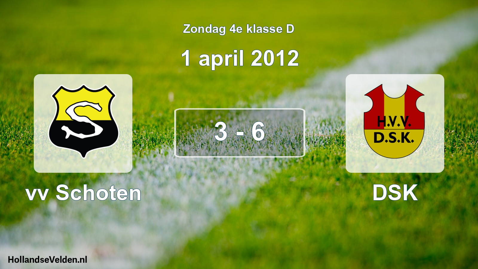 Total number of matches played: vv Schoten - DSK 3 - 6 (1 April 2012)