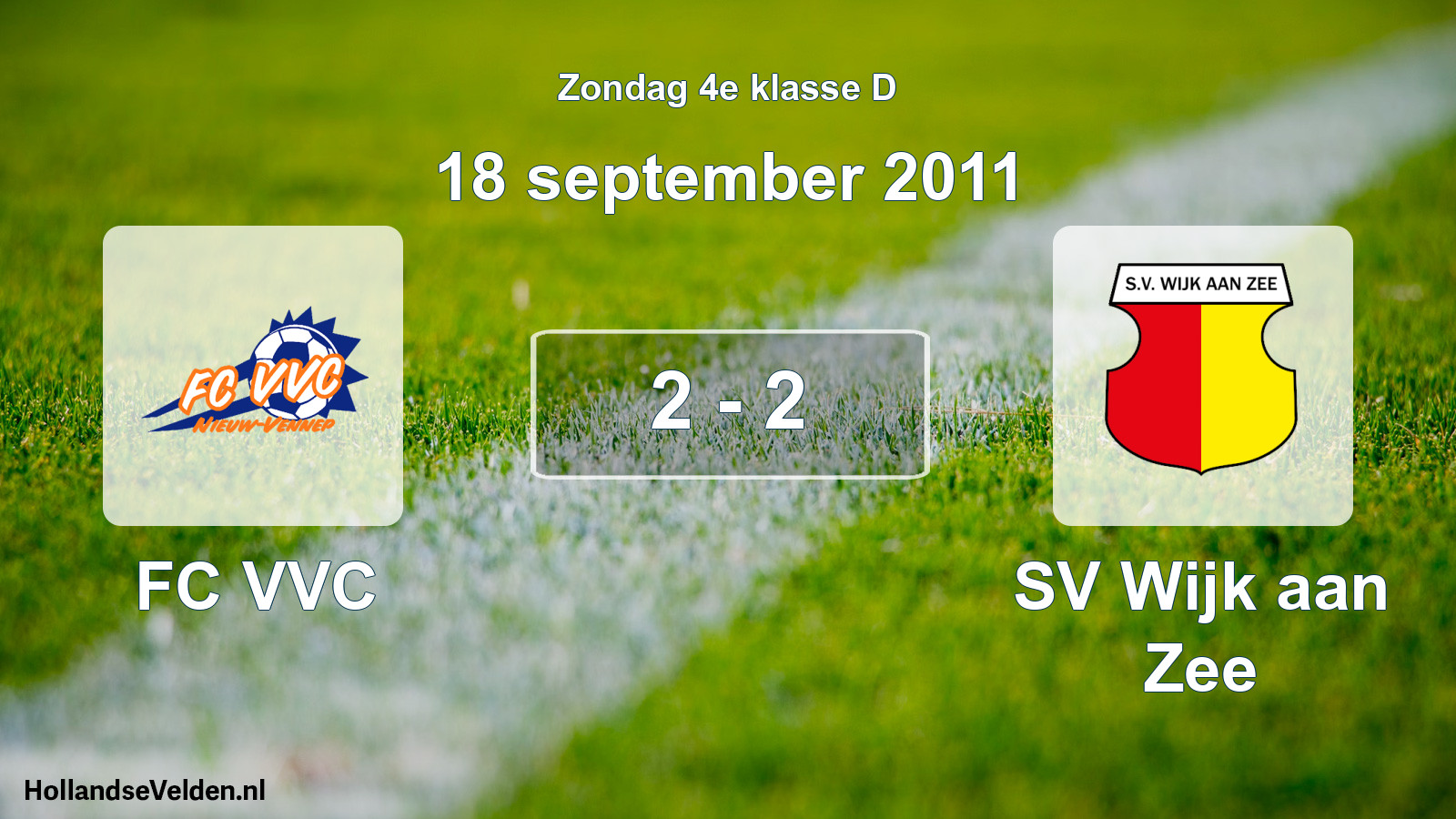 Total number of matches played: FC VVC - SV Wijk aan Zee 2 - 2 (18 September 2011)