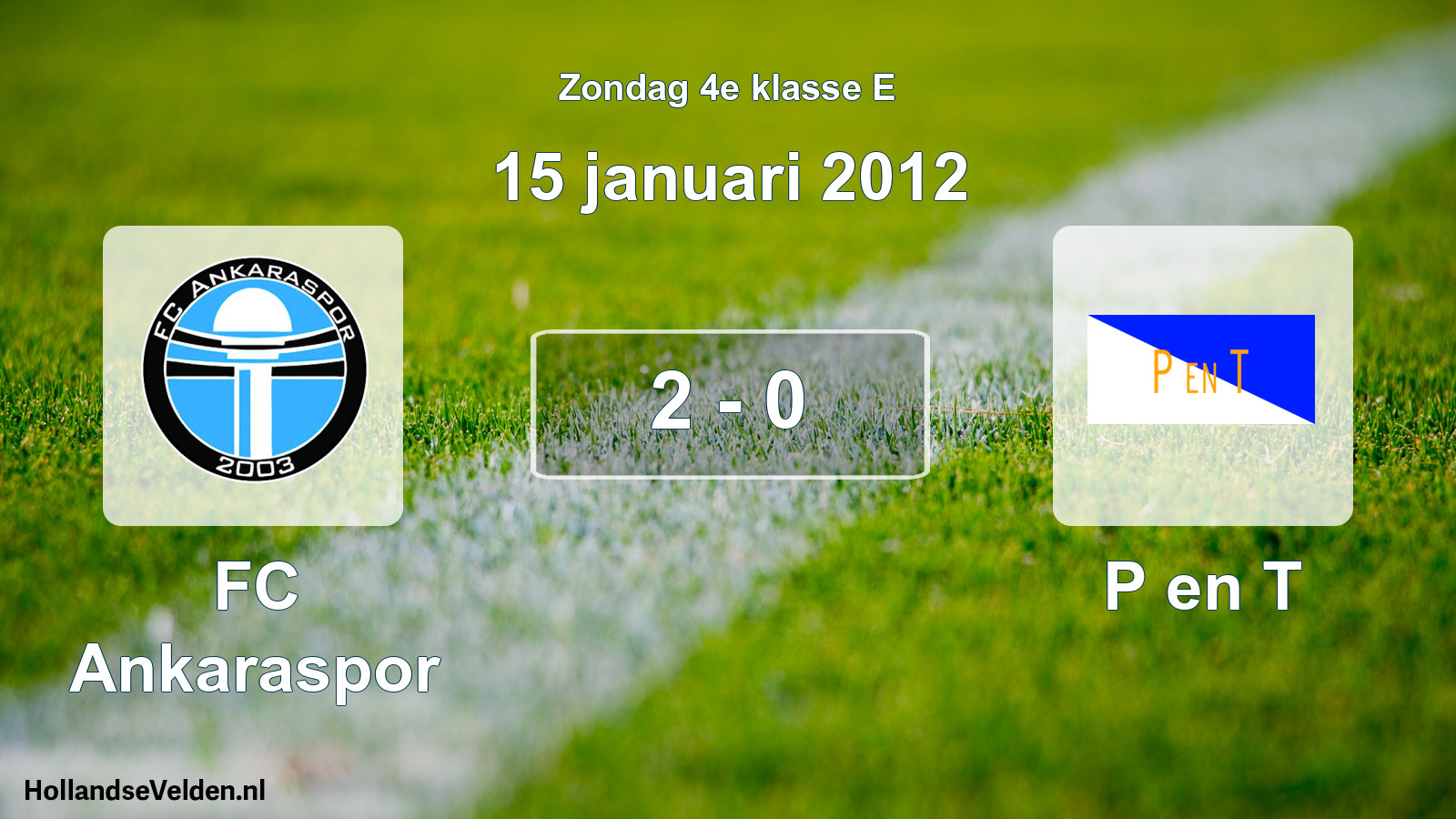 Total number of matches played: FC Ankaraspor - P en T 2 - 0 (15 January 2012)