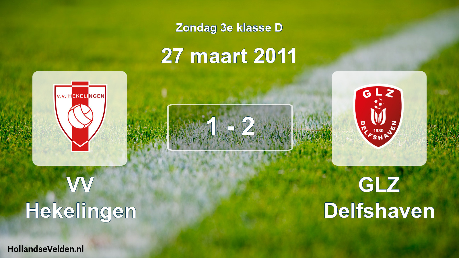 Total number of matches played: VV Hekelingen - GLZ Delfshaven 1 - 2 (27 March 2011)