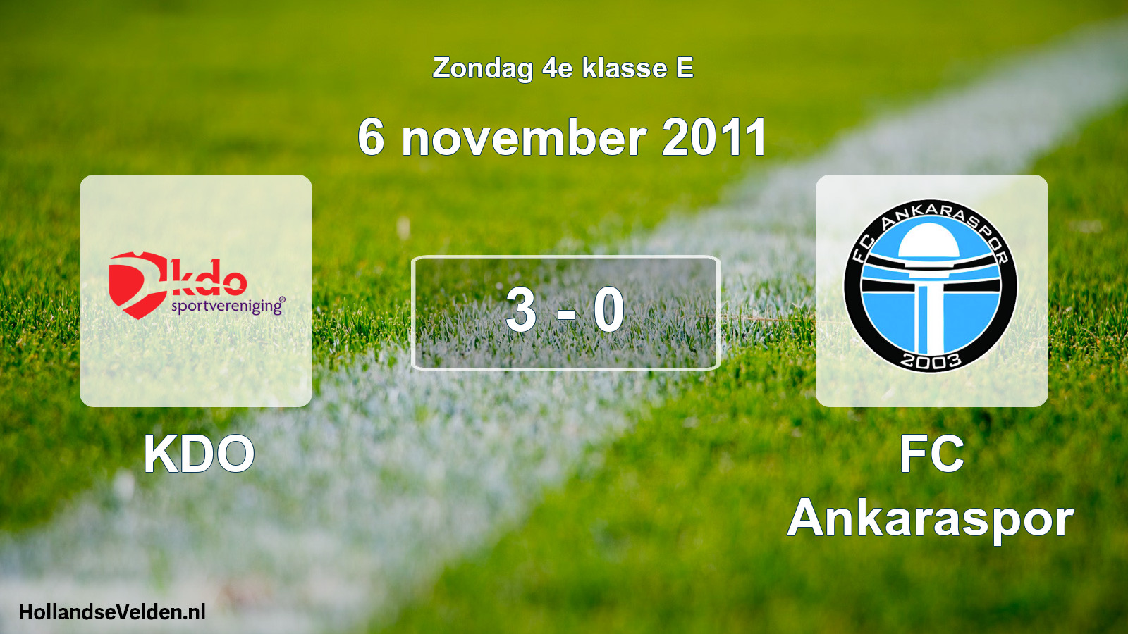 Total number of matches played: KDO - FC Ankaraspor 3 - 0 (6 November 2011)