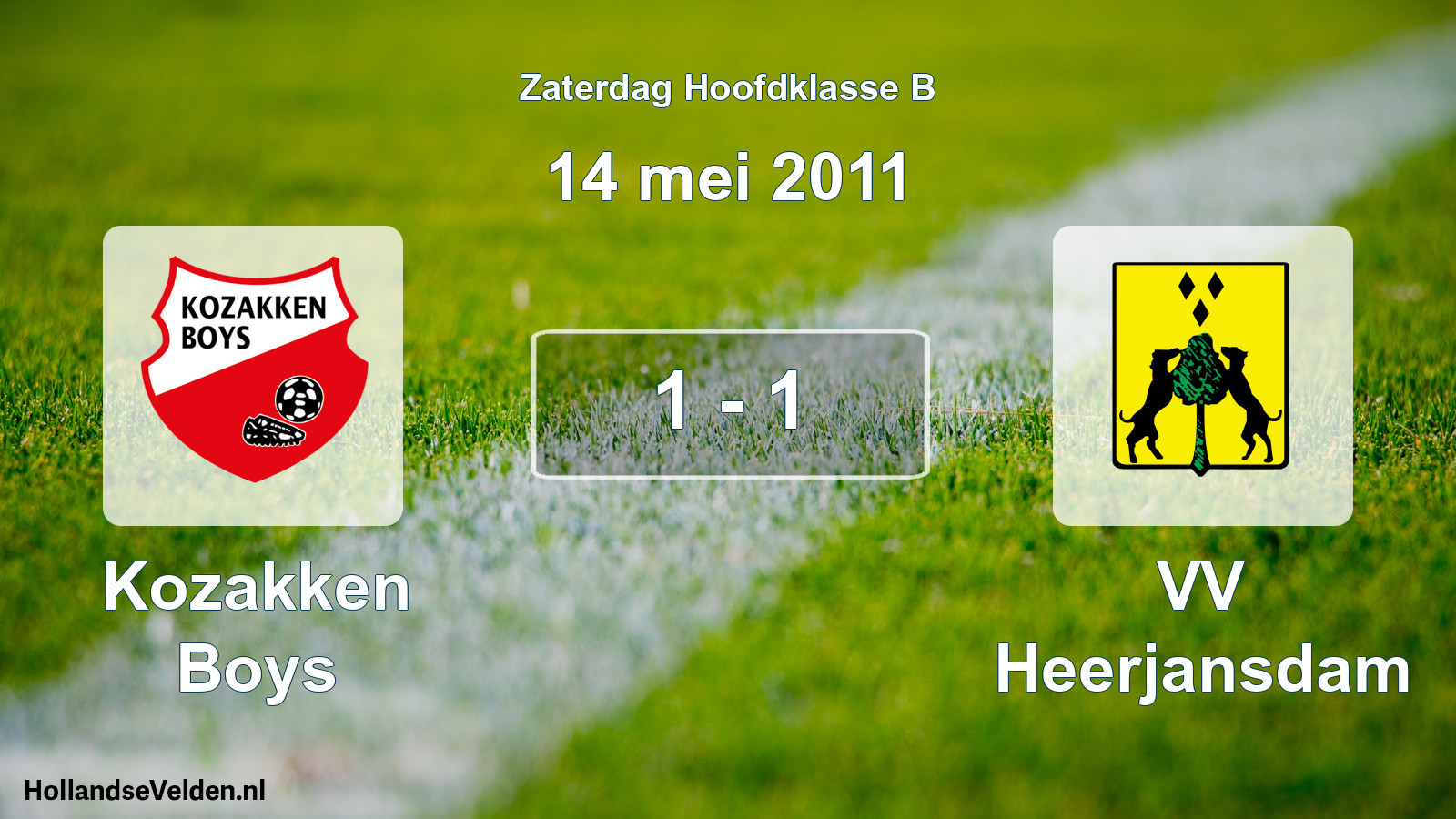 Total number of matches played: Kozakken Boys - VV Heerjansdam 1 - 1 (14 May 2011)