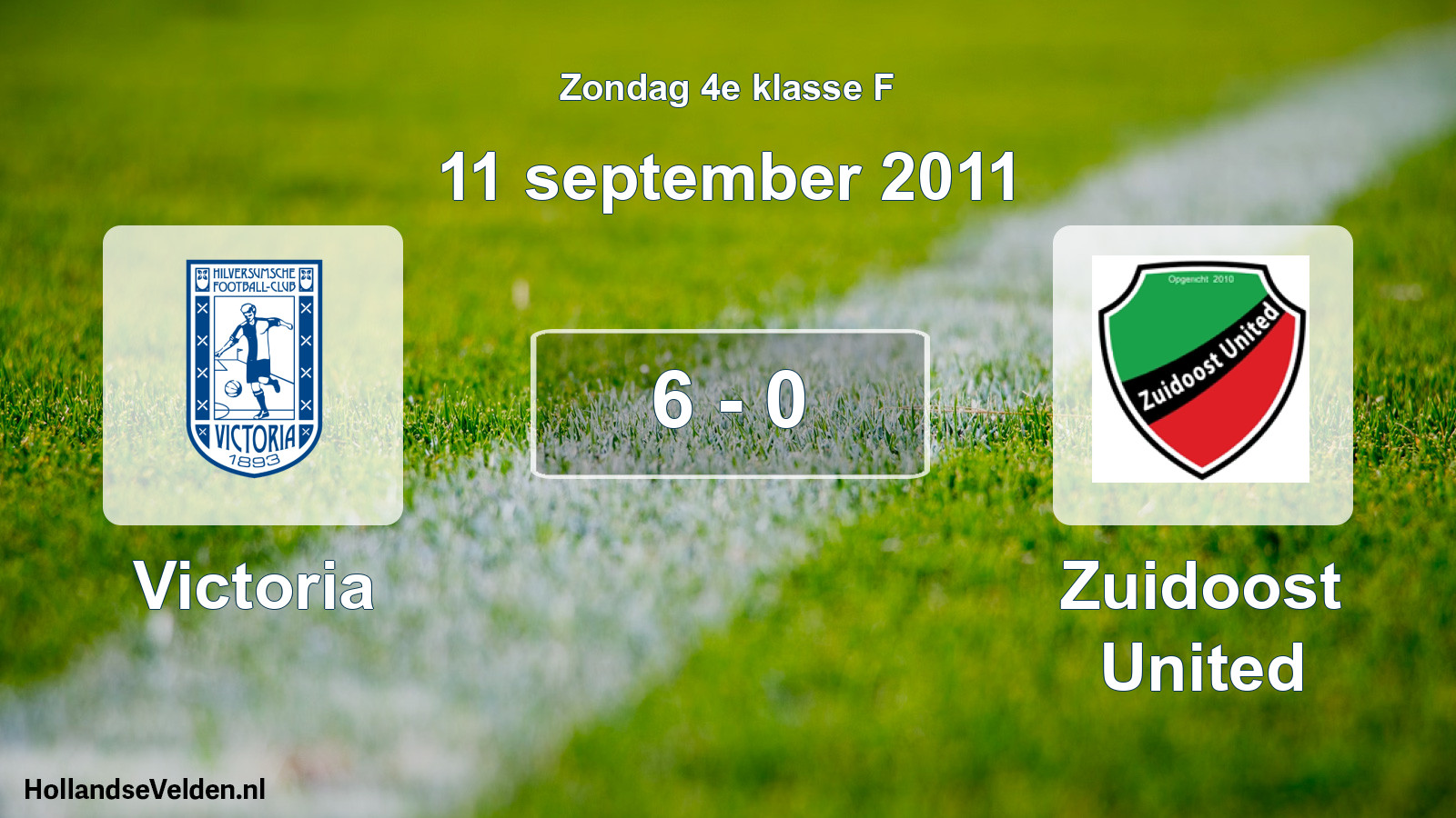 Total number of matches played: Victoria - Zuidoost United 6 - 0 (11 September 2011)
