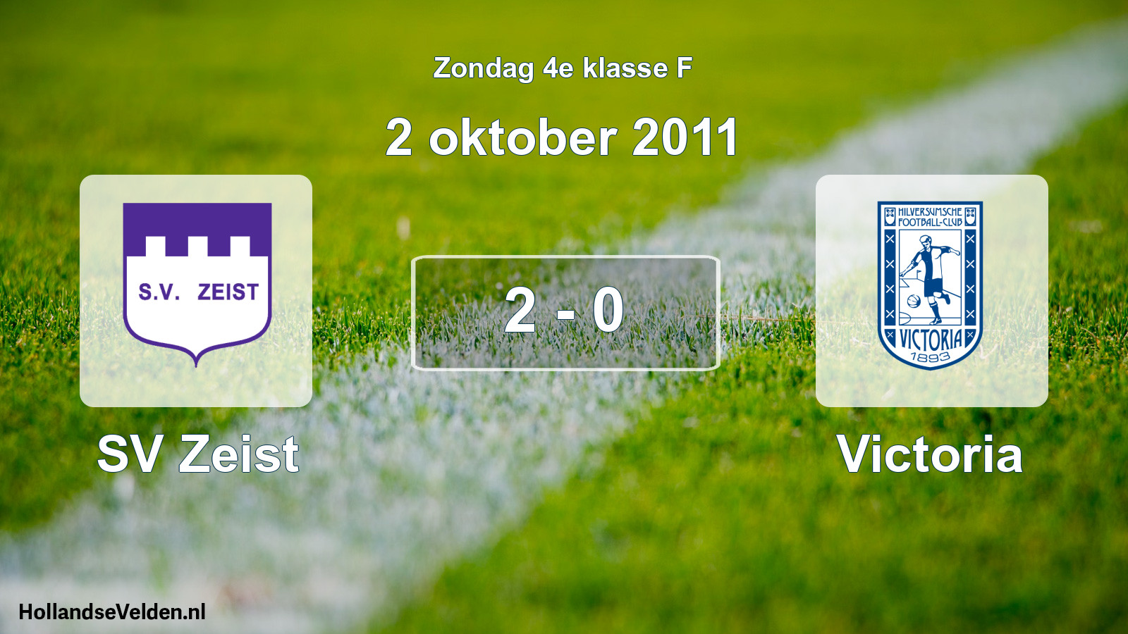 Total number of matches played: SV Zeist - Victoria 2 - 0 (2 October 2011)