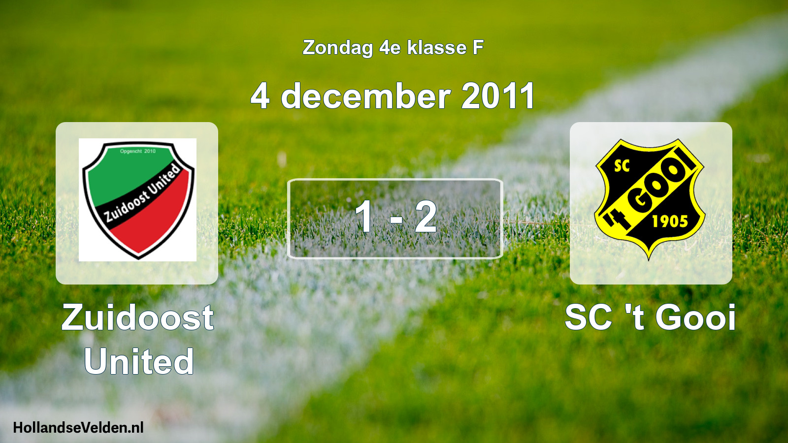 Total number of matches played: Zuidoost United - SC 't Gooi 1 - 2 (4 December 2011)