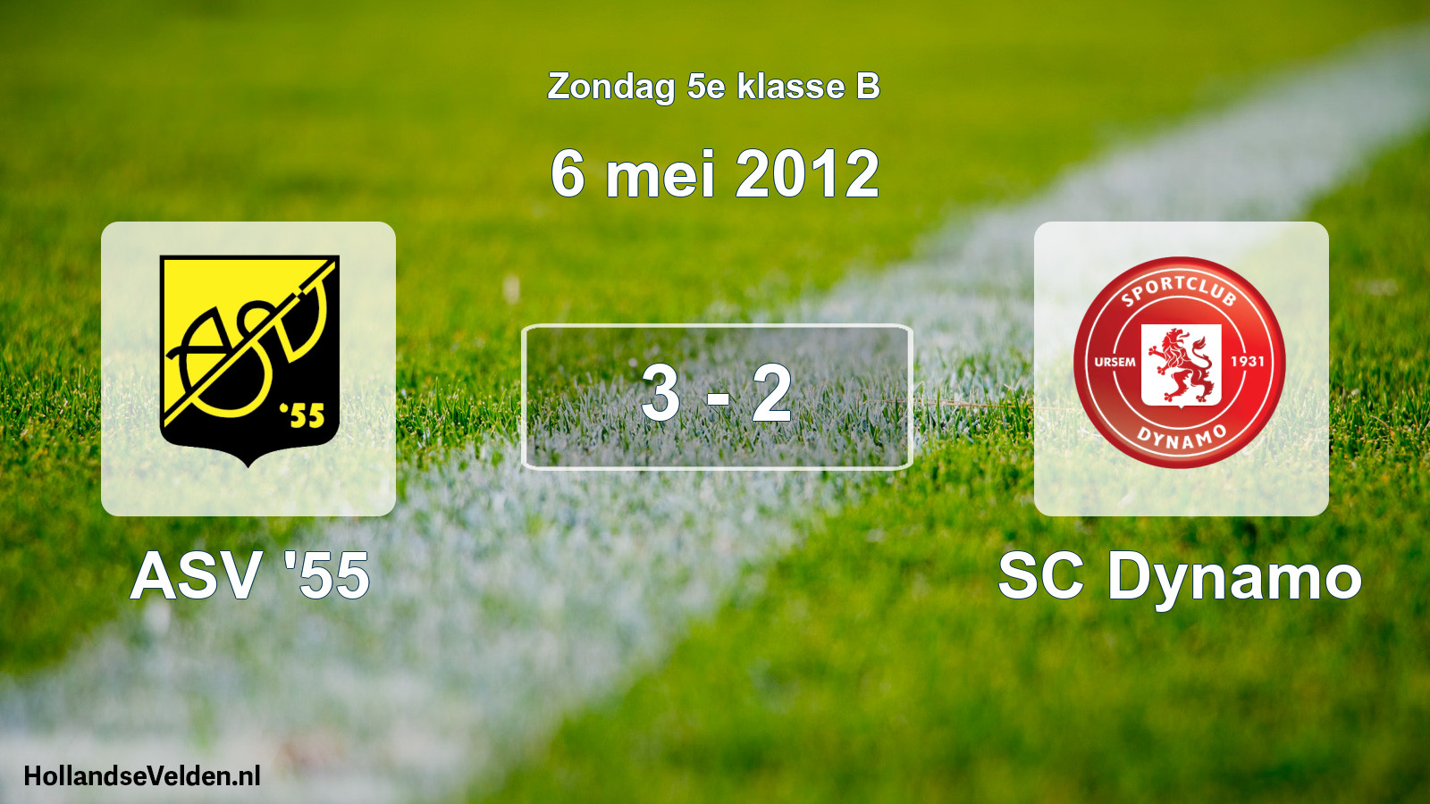 Total number of matches played: ASV '55 - SC Dynamo 3 - 2 (6 May 2012)