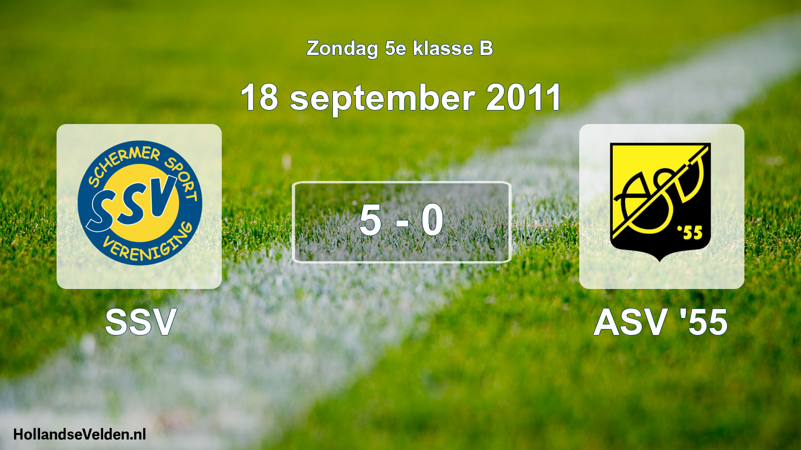 Total number of matches played: SSV - ASV '55 5 - 0 (18 September 2011)