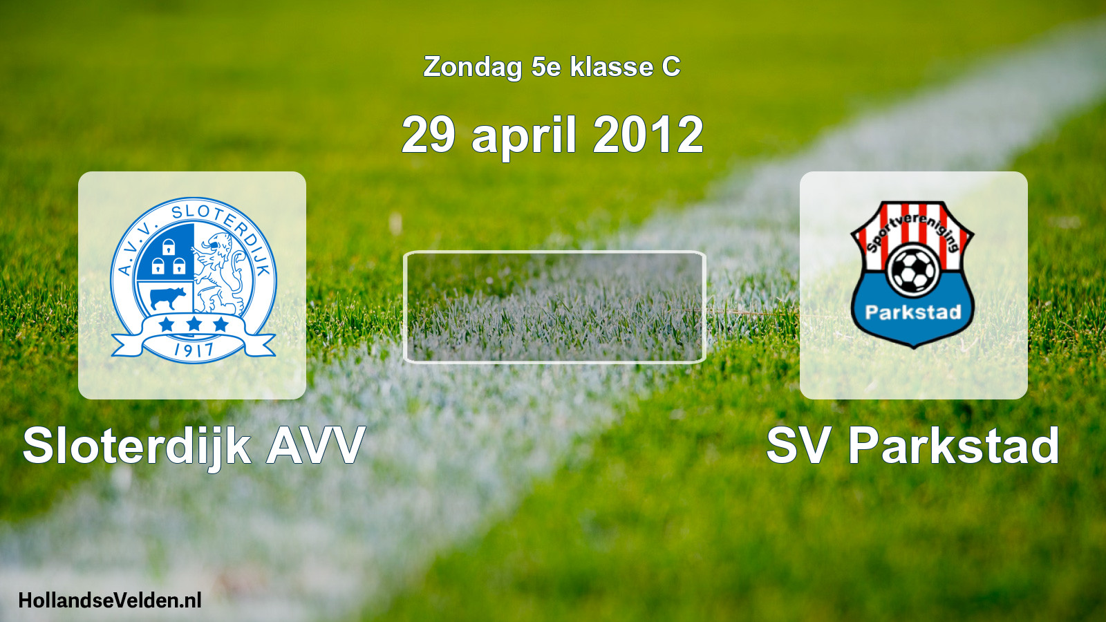Scheduled Match: Sloterdijk AVV - SV Parkstad (29 April 2012)