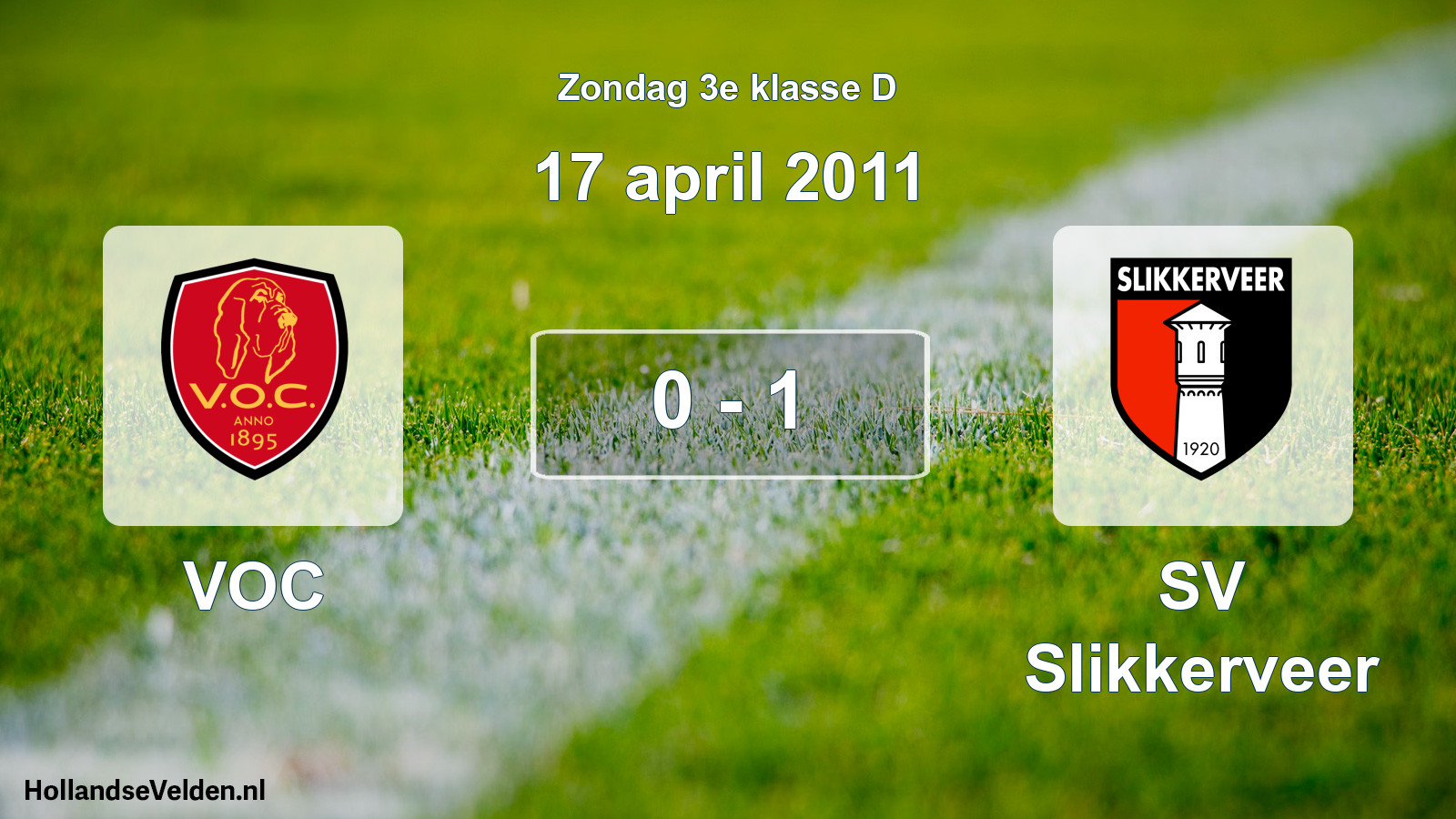 Total number of matches played: VOC - SV Slikkerveer 0 - 1 (17 April 2011)