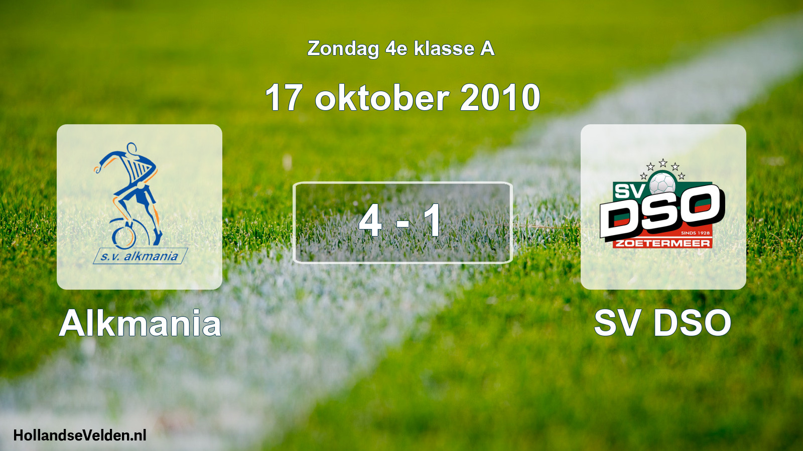 Total number of matches played: Alkmania - SV DSO 4 - 1 (17 October 2010)
