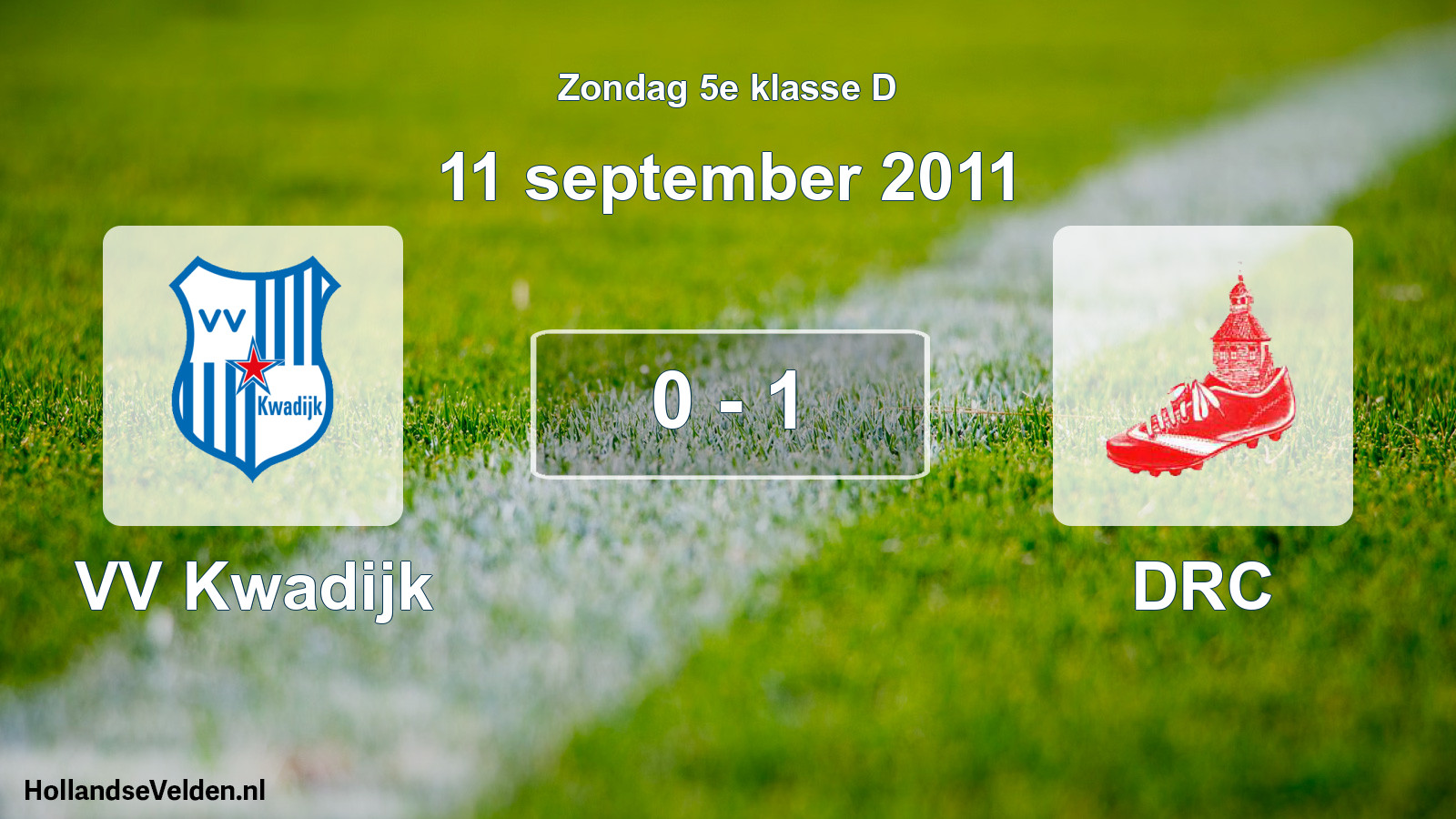 Total number of matches played: VV Kwadijk - DRC 0 - 1 (11 September 2011)