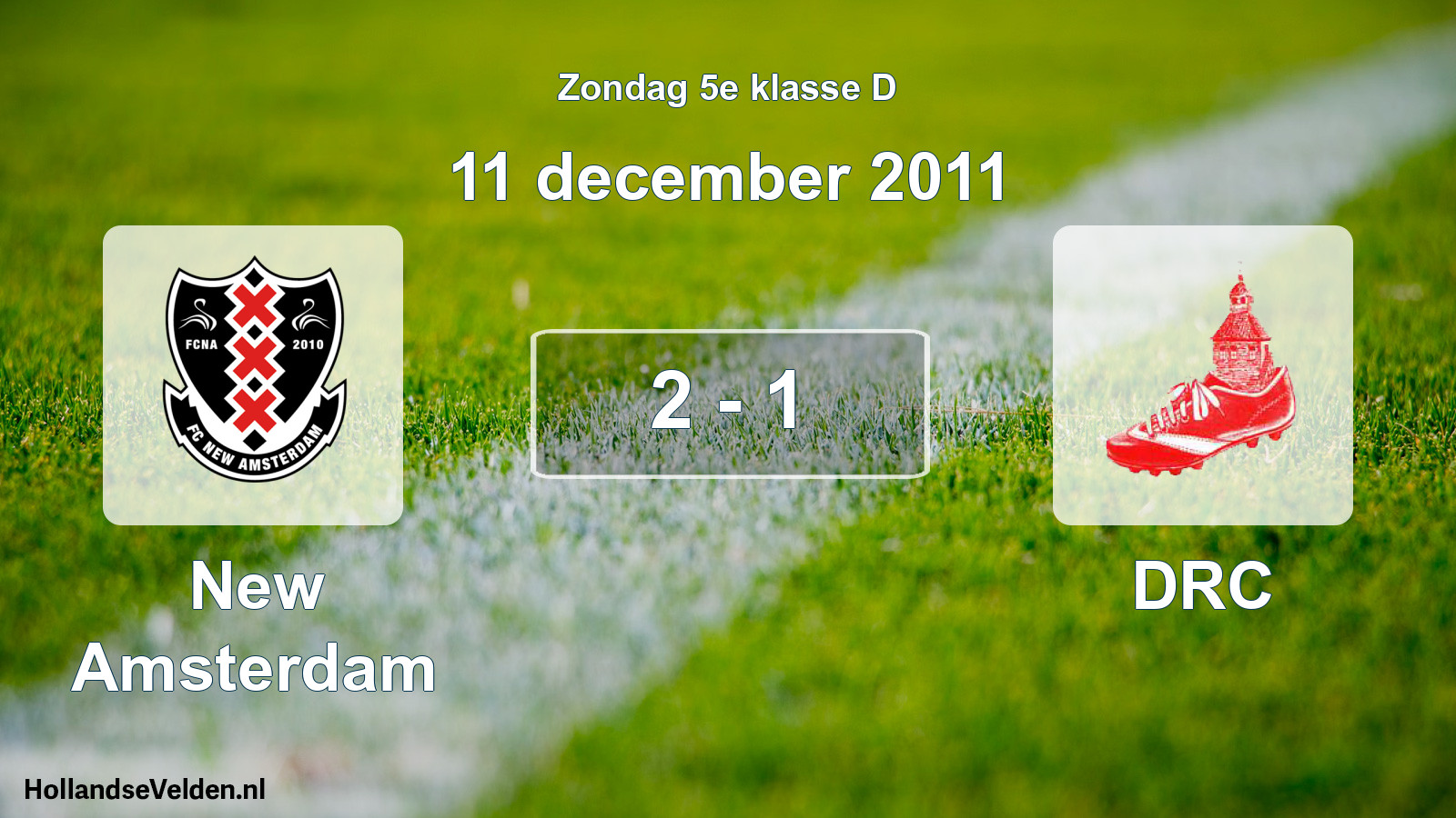 Total number of matches played: New Amsterdam - DRC 2 - 1 (11 December 2011)