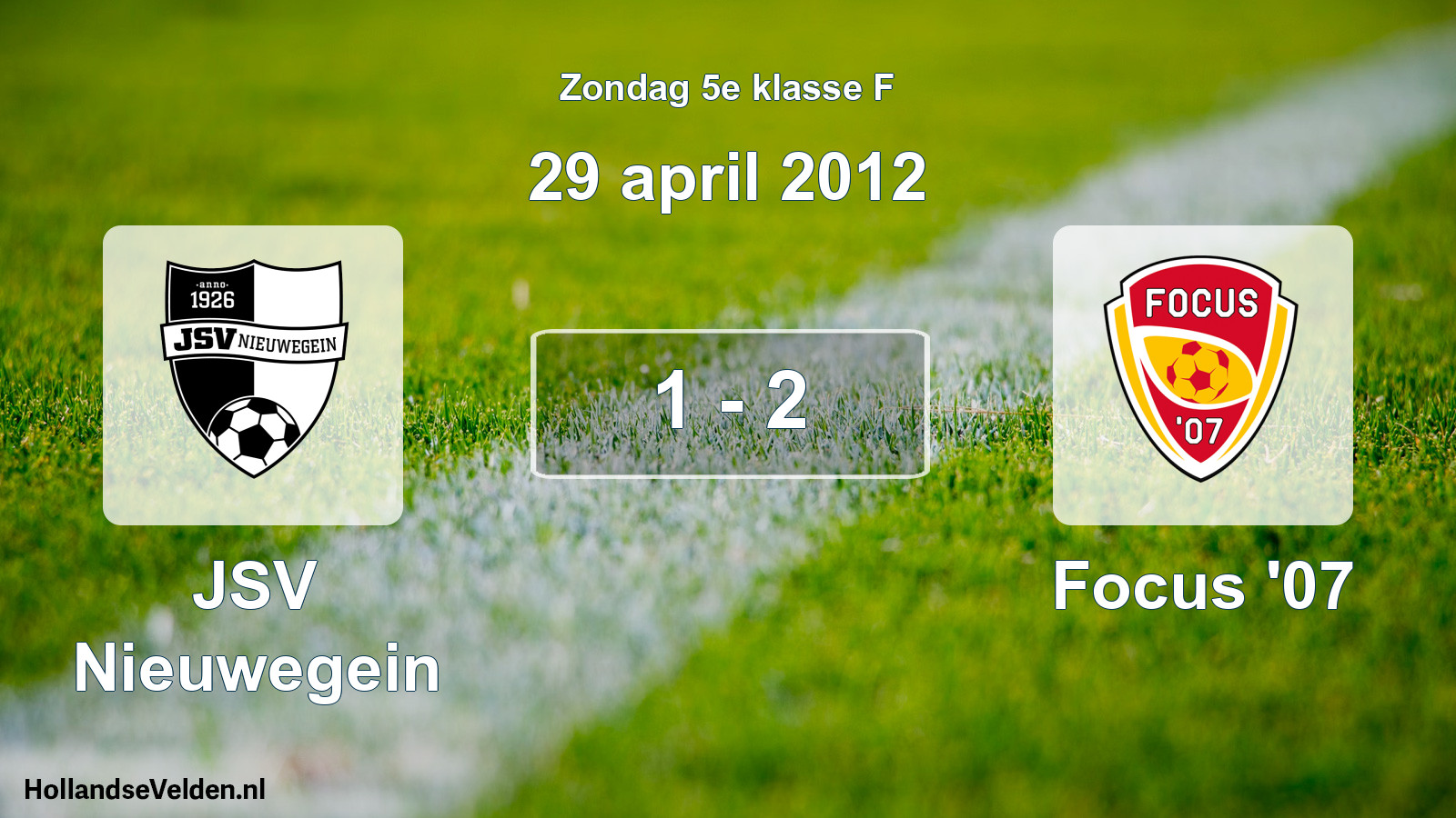 Total number of matches played: JSV Nieuwegein - Focus '07 1 - 2 (29 April 2012)