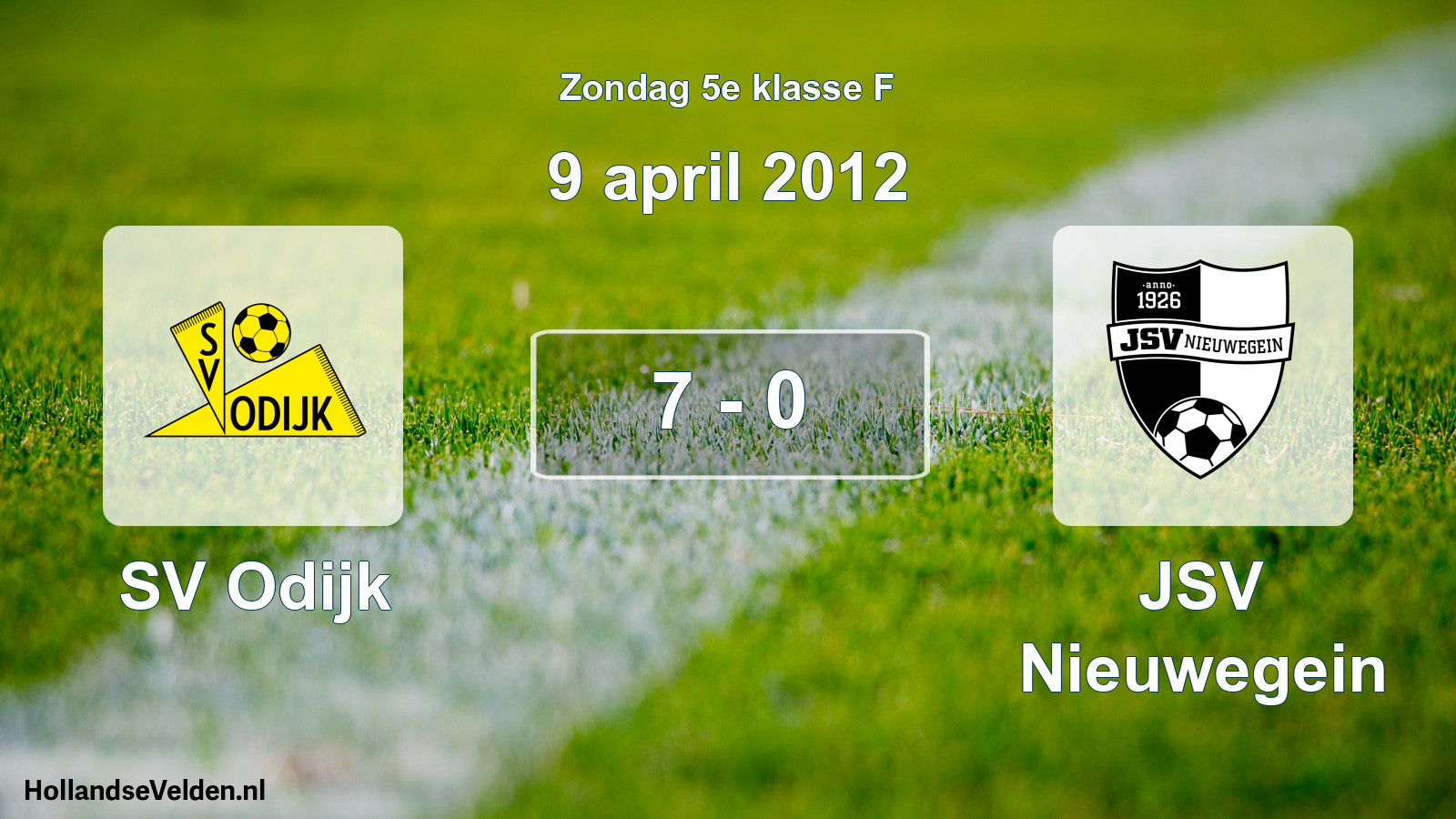 Total number of matches played: SV Odijk - JSV Nieuwegein 7 - 0 (9 April 2012)