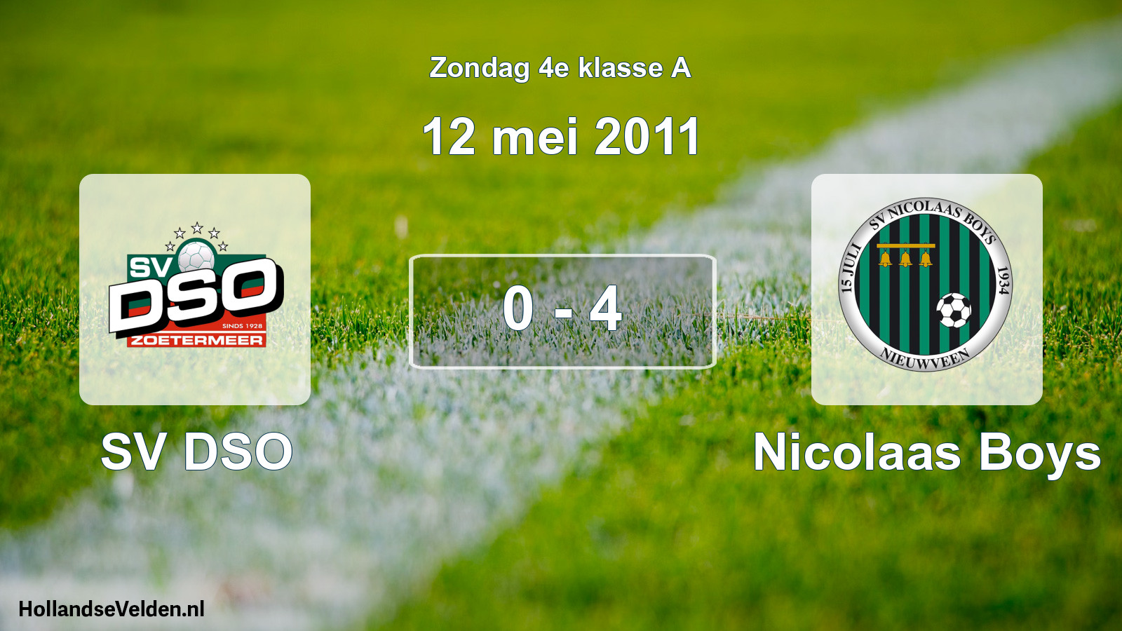 Total number of matches played: SV DSO - Nicolaas Boys 0 - 4 (12 May 2011)