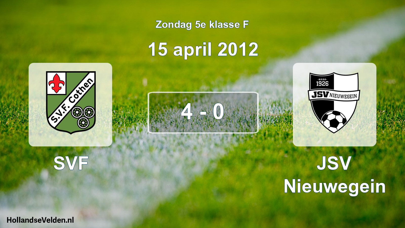 Total number of matches played: SVF - JSV Nieuwegein 4 - 0 (15 April 2012)