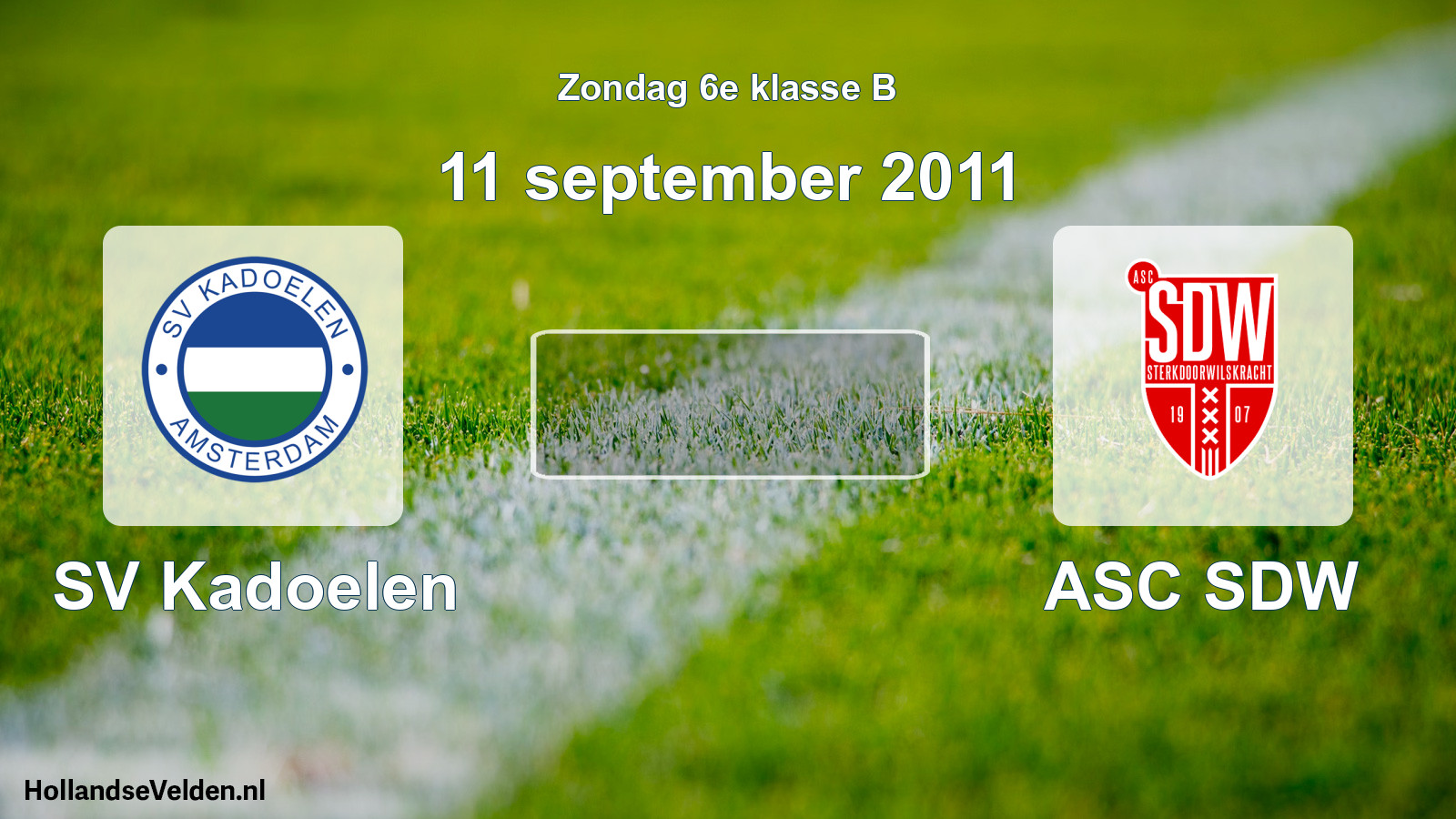Scheduled Match: SV Kadoelen - ASC SDW (11 September 2011)