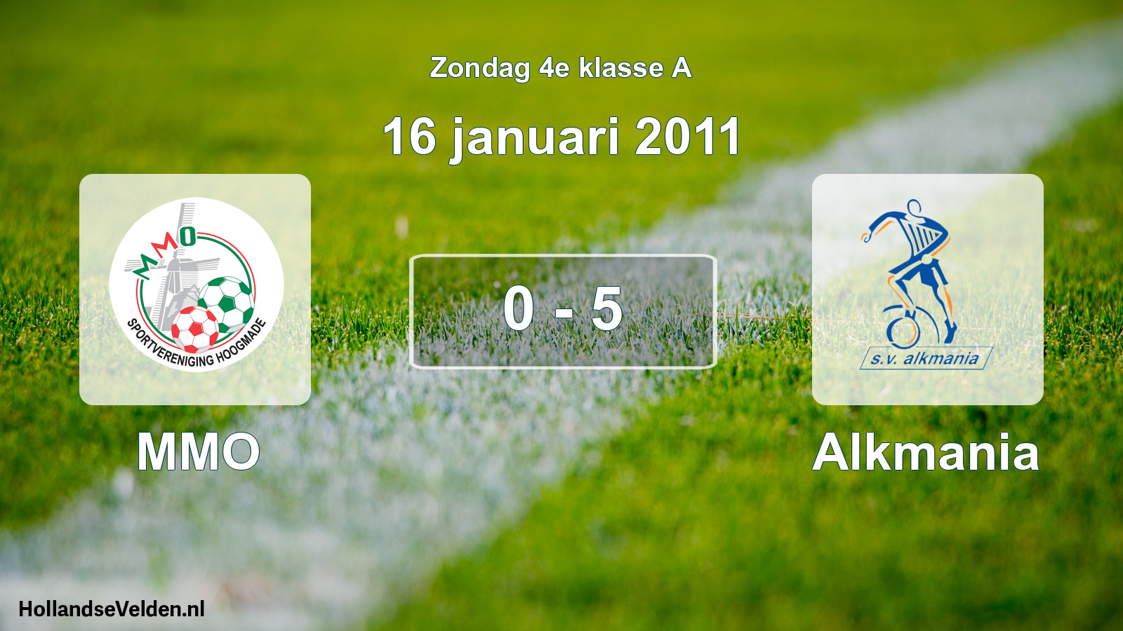Total number of matches played: MMO - Alkmania 0 - 5 (16 January 2011)