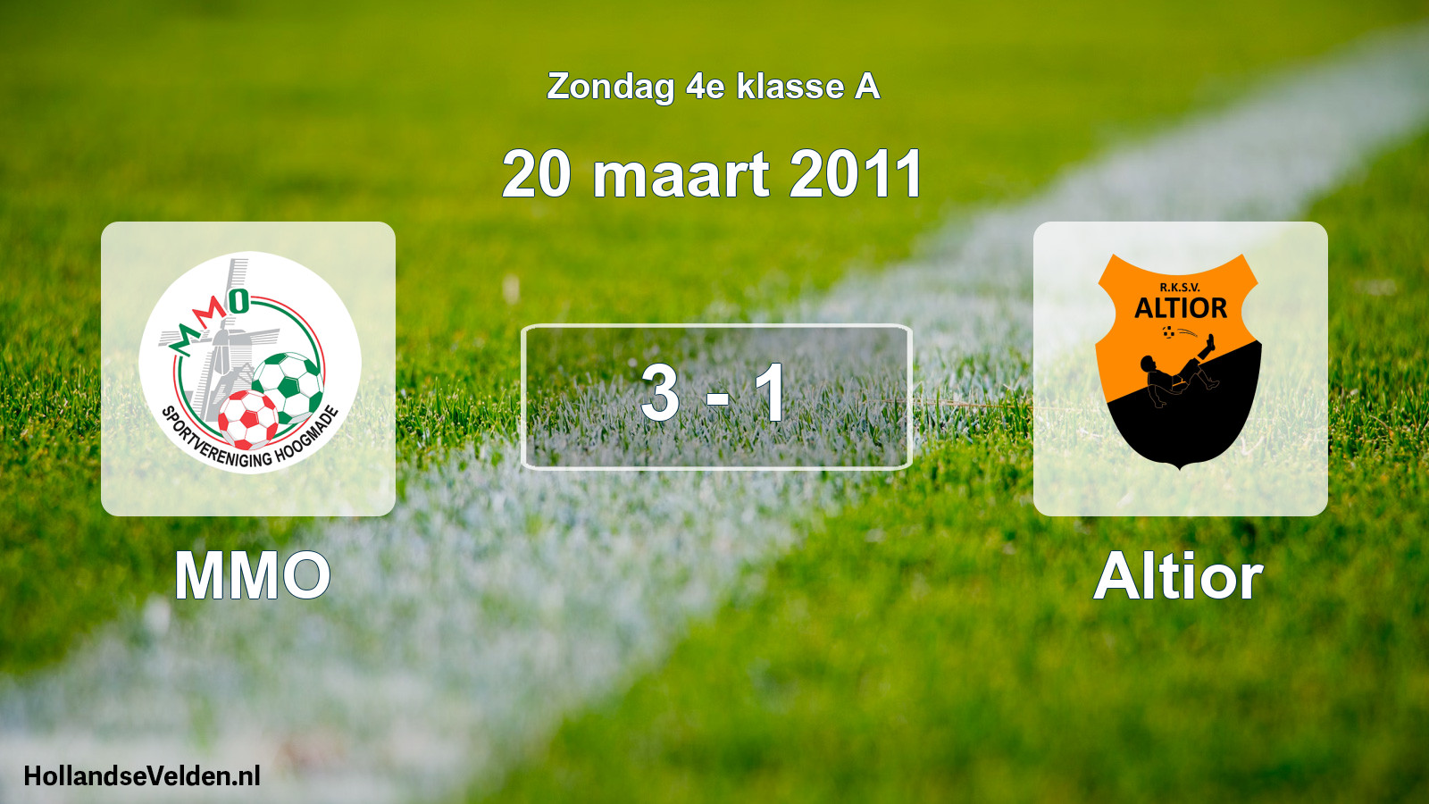 Total number of matches played: MMO - Altior 3 - 1 (20 March 2011)