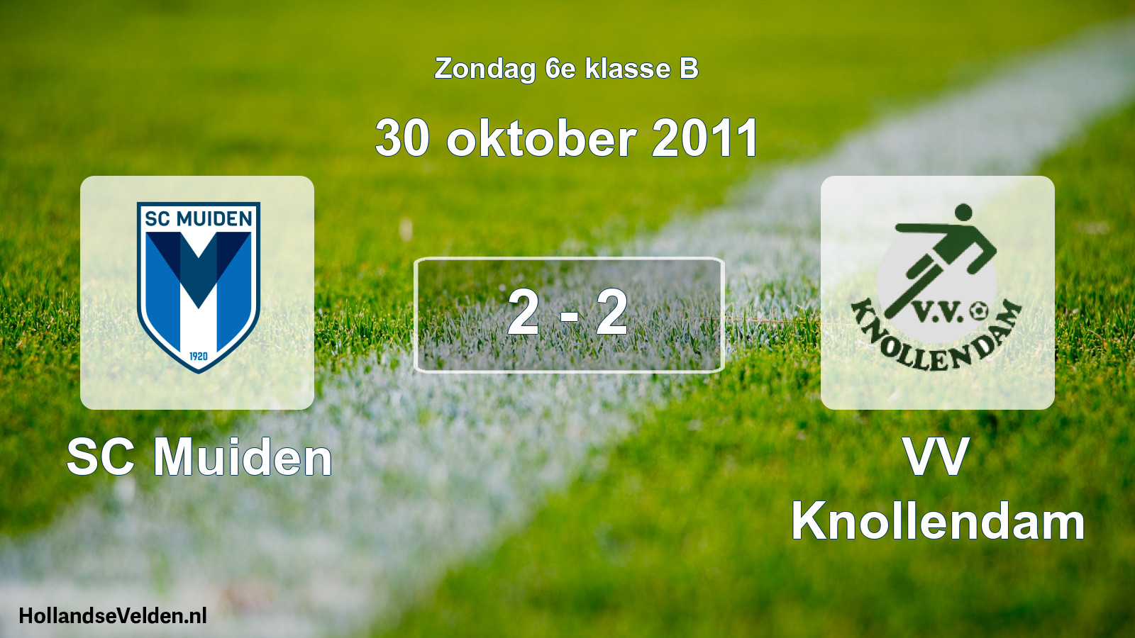 Total number of matches played: SC Muiden - VV Knollendam 2 - 2 (30 October 2011)