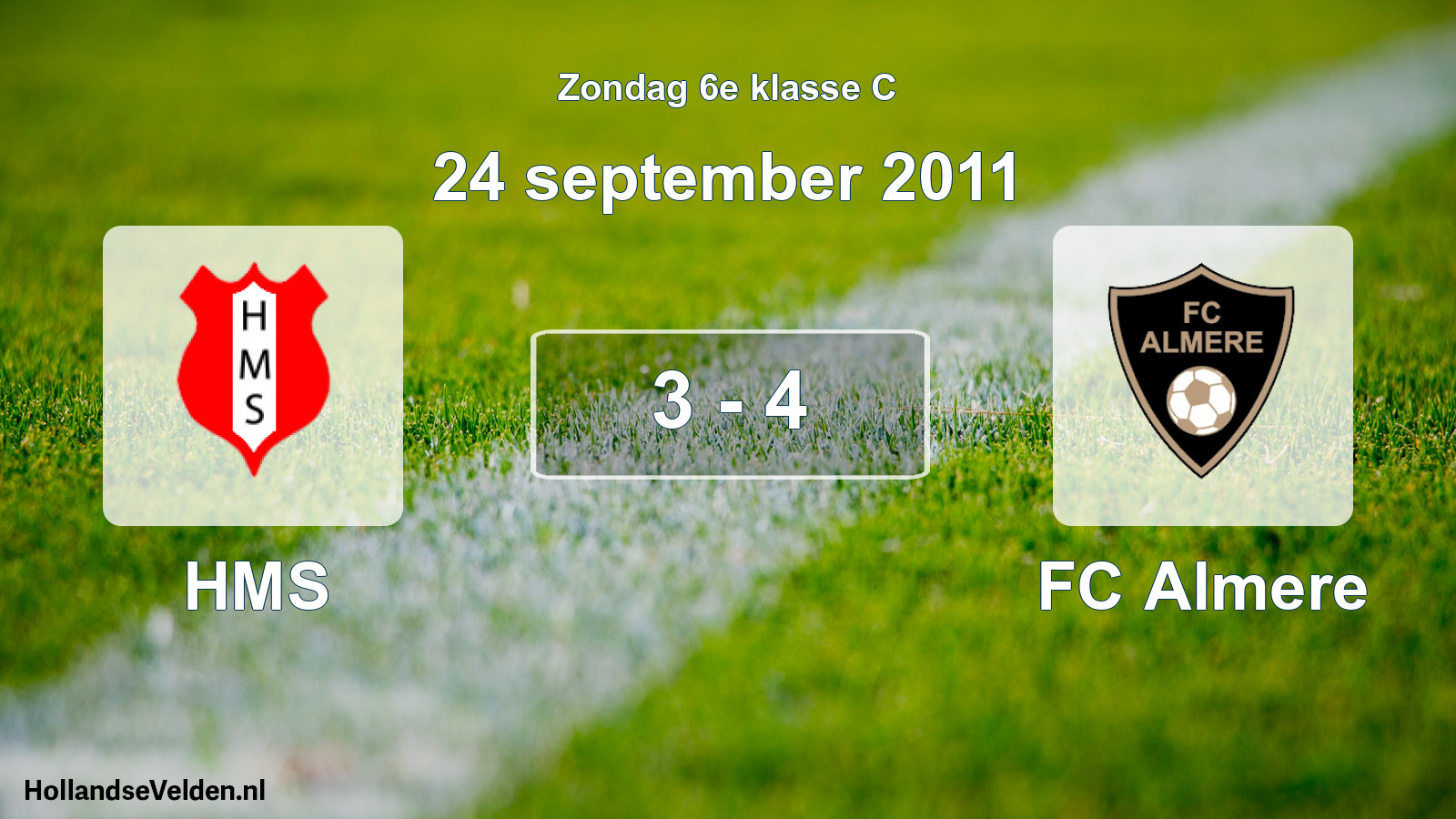 Total number of matches played: HMS - FC Almere 3 - 4 (24 September 2011)