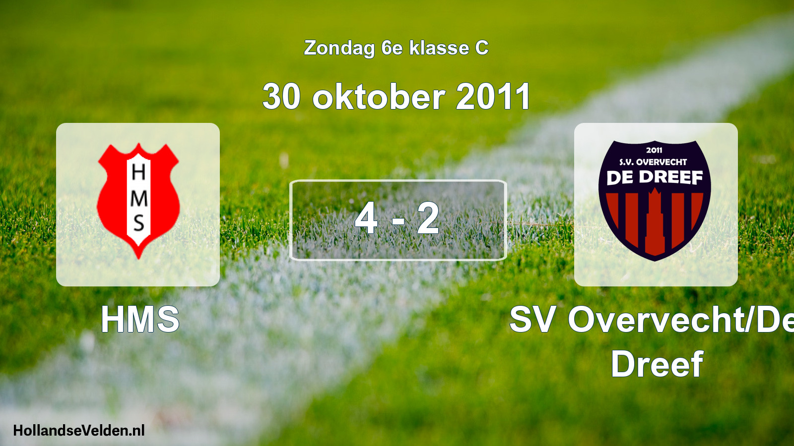 Total number of matches played: HMS - SV Overvecht/De Dreef 4 - 2 (30 October 2011)