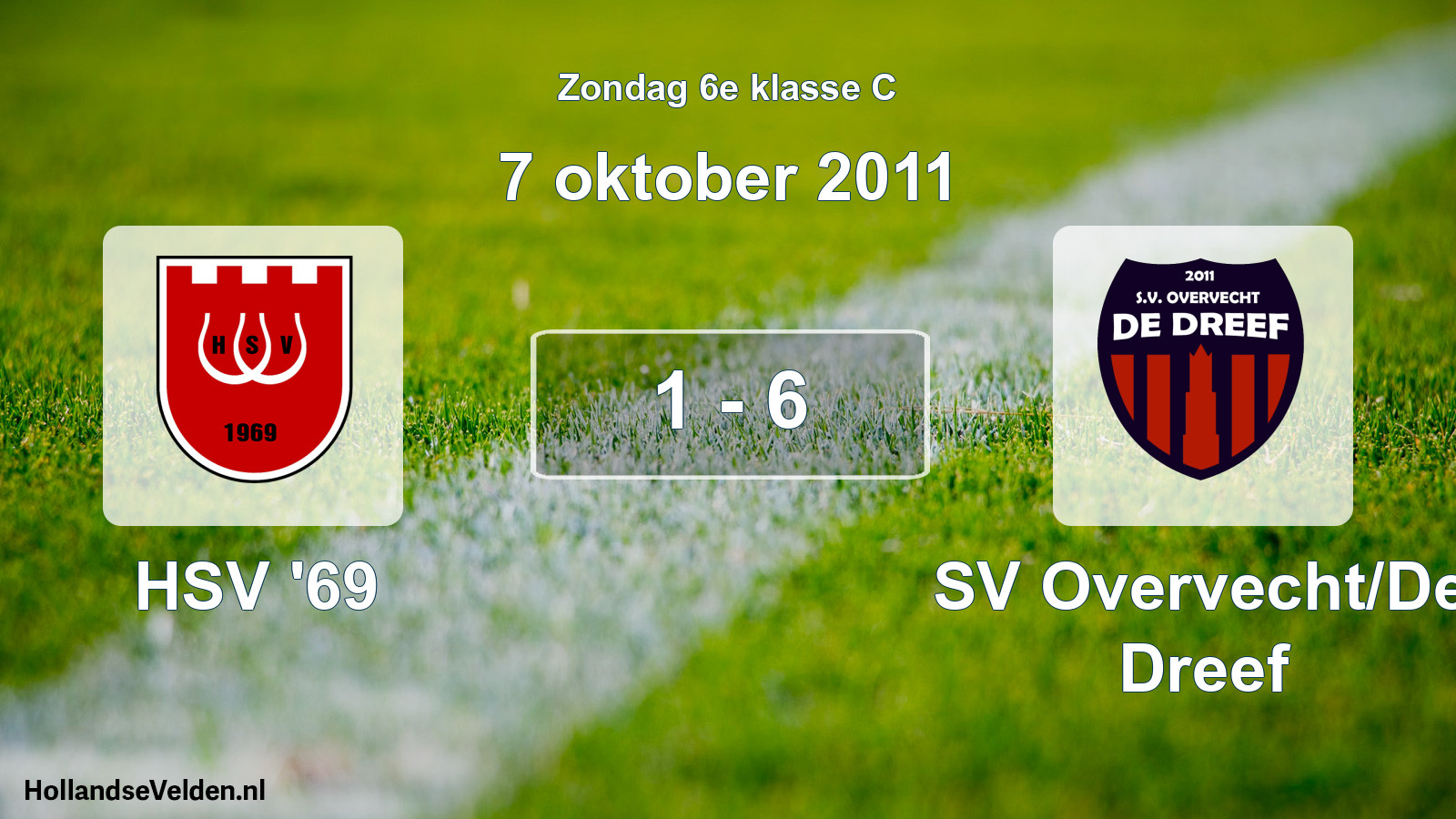 Total number of matches played: HSV '69 - SV Overvecht/De Dreef 1 - 6 (7 October 2011)