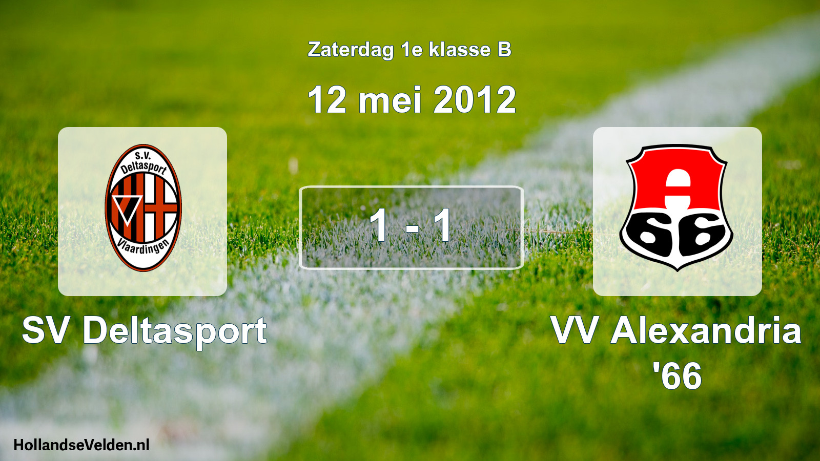 Total number of matches played: SV Deltasport - VV Alexandria '66 1 - 1 (12 May 2012)
