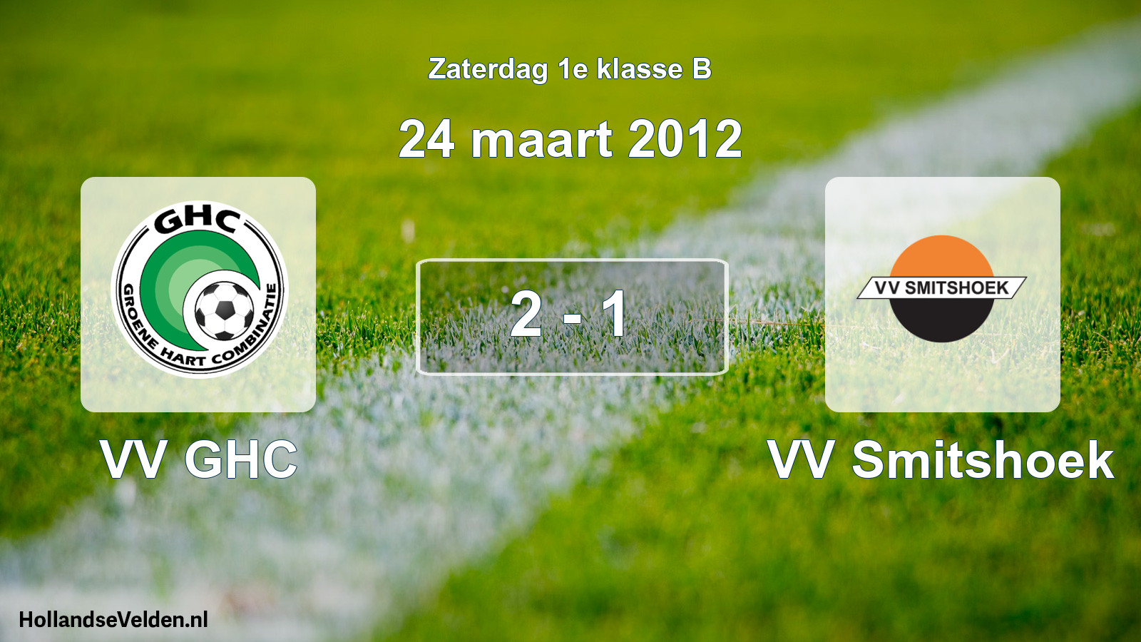 Total number of matches played: VV GHC - VV Smitshoek 2 - 1 (24 March 2012)