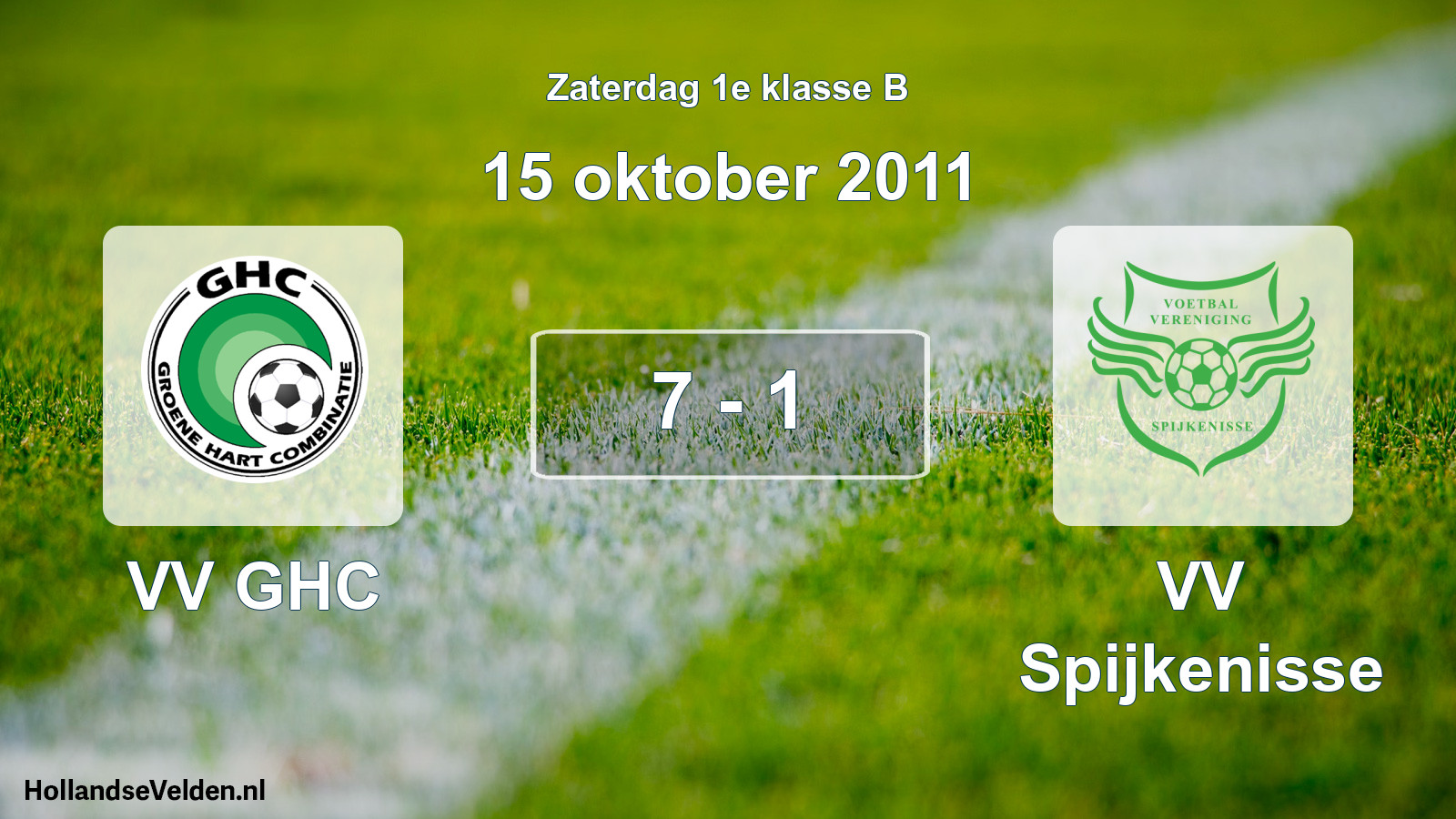 Total number of matches played: VV GHC - VV Spijkenisse 7 - 1 (15 October 2011)