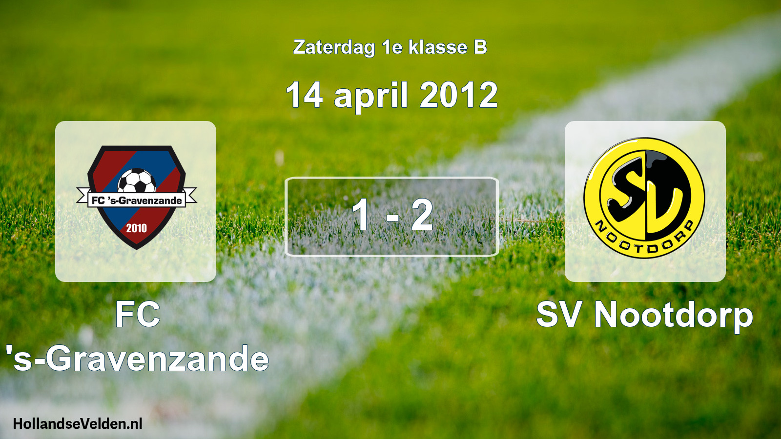 Total number of matches played: FC 's-Gravenzande - SV Nootdorp 1 - 2 (14 April 2012)