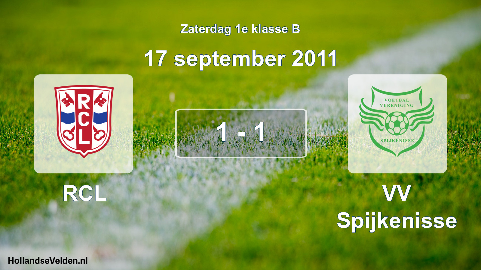 Total number of matches played: RCL - VV Spijkenisse 1 - 1 (17 September 2011)