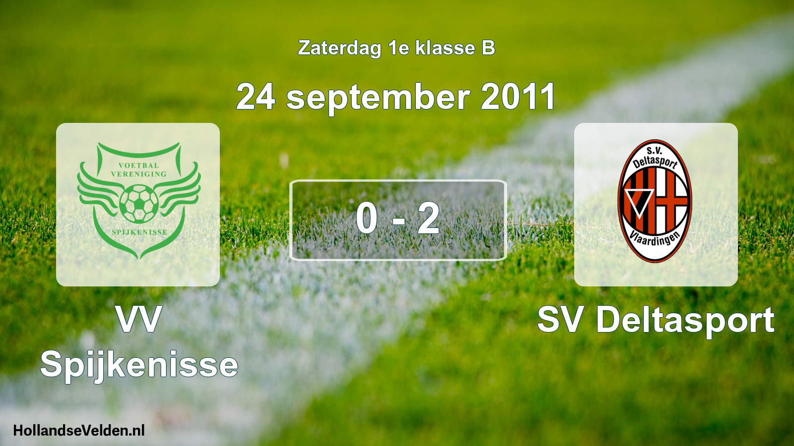 Total number of matches played: VV Spijkenisse - SV Deltasport 0 - 2 (24 September 2011)