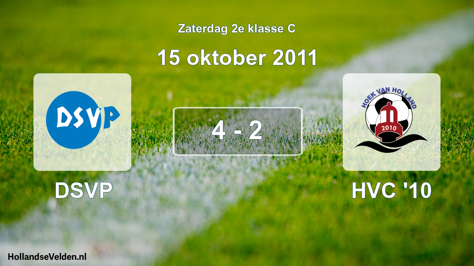 Total number of matches played: DSVP - HVC '10 4 - 2 (15 October 2011)