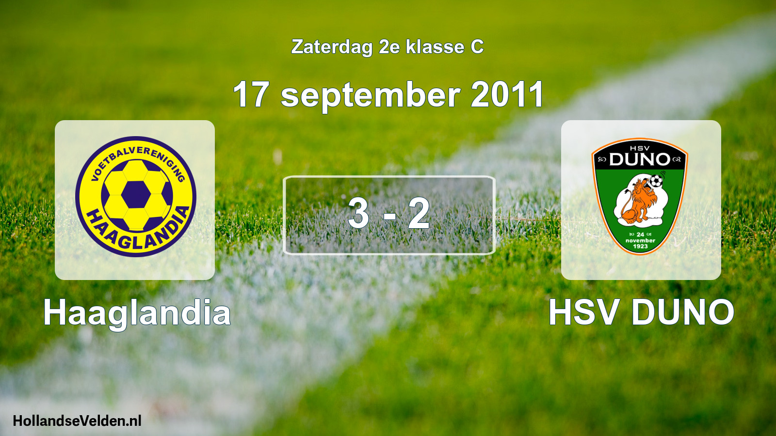 Total number of matches played: Haaglandia - HSV DUNO 3 - 2 (17 September 2011)