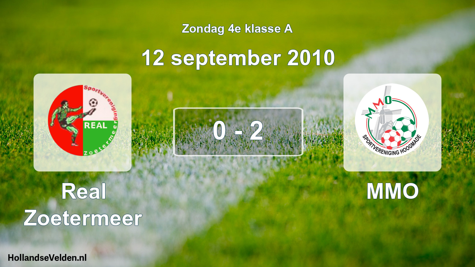 Gespeelde wedstrijd: Real Zoetermeer - MMO 0 - 2 (12 september 2010)