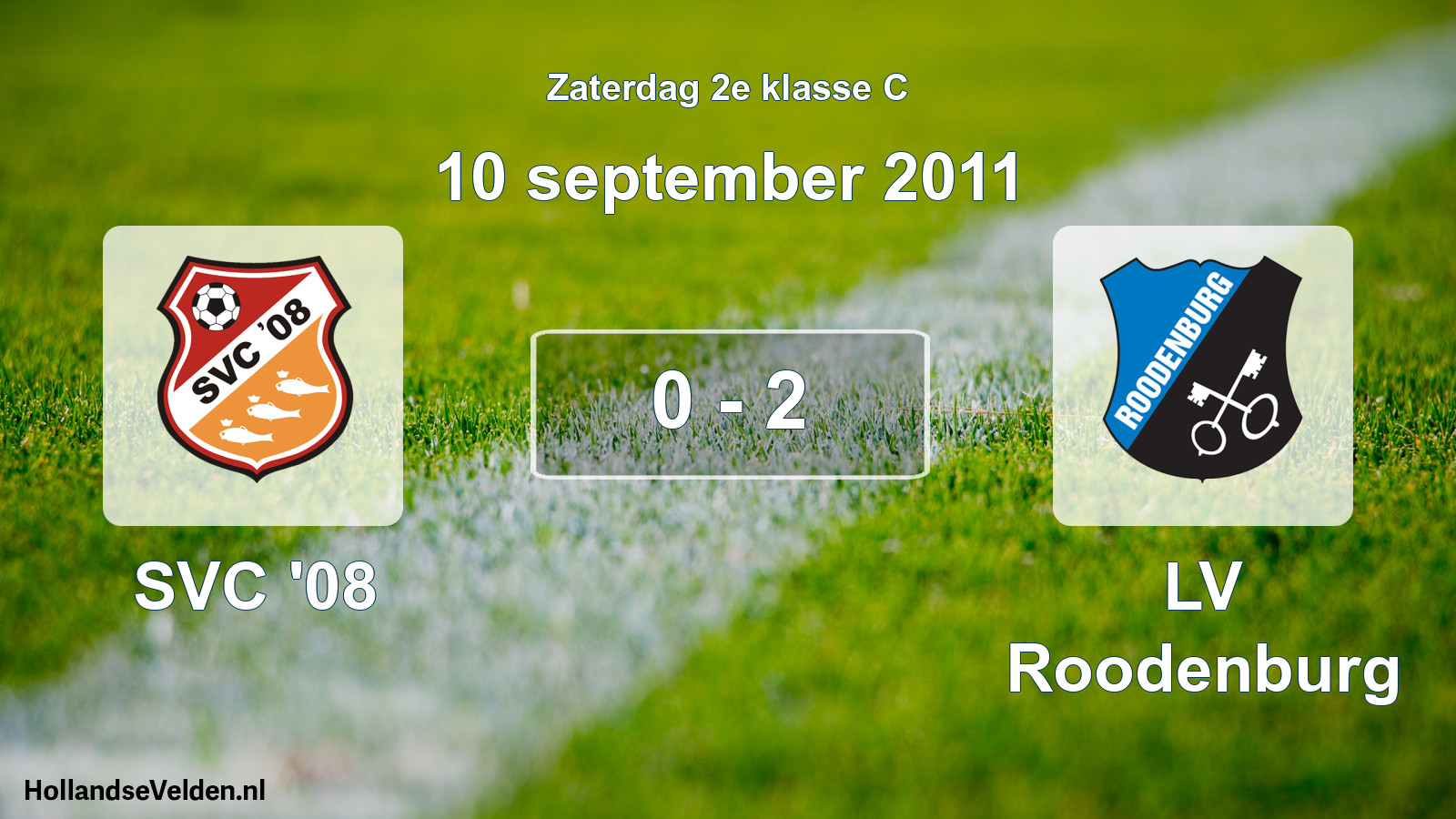 Total number of matches played: SVC '08 - LV Roodenburg 0 - 2 (10 September 2011)
