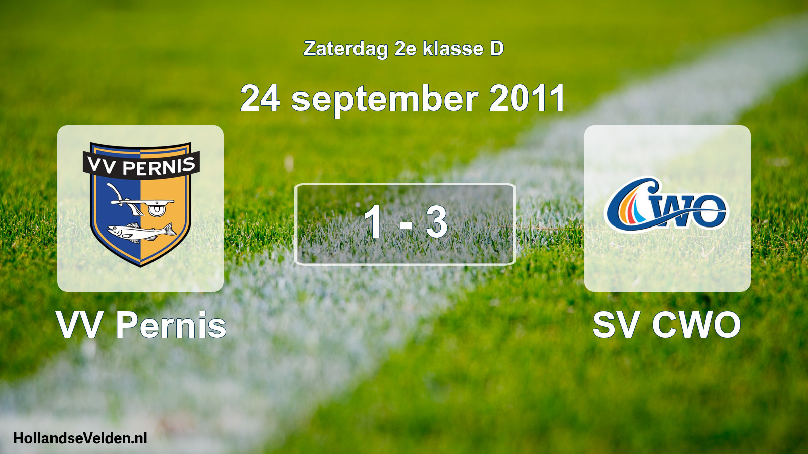 Total number of matches played: VV Pernis - SV CWO 1 - 3 (24 September 2011)