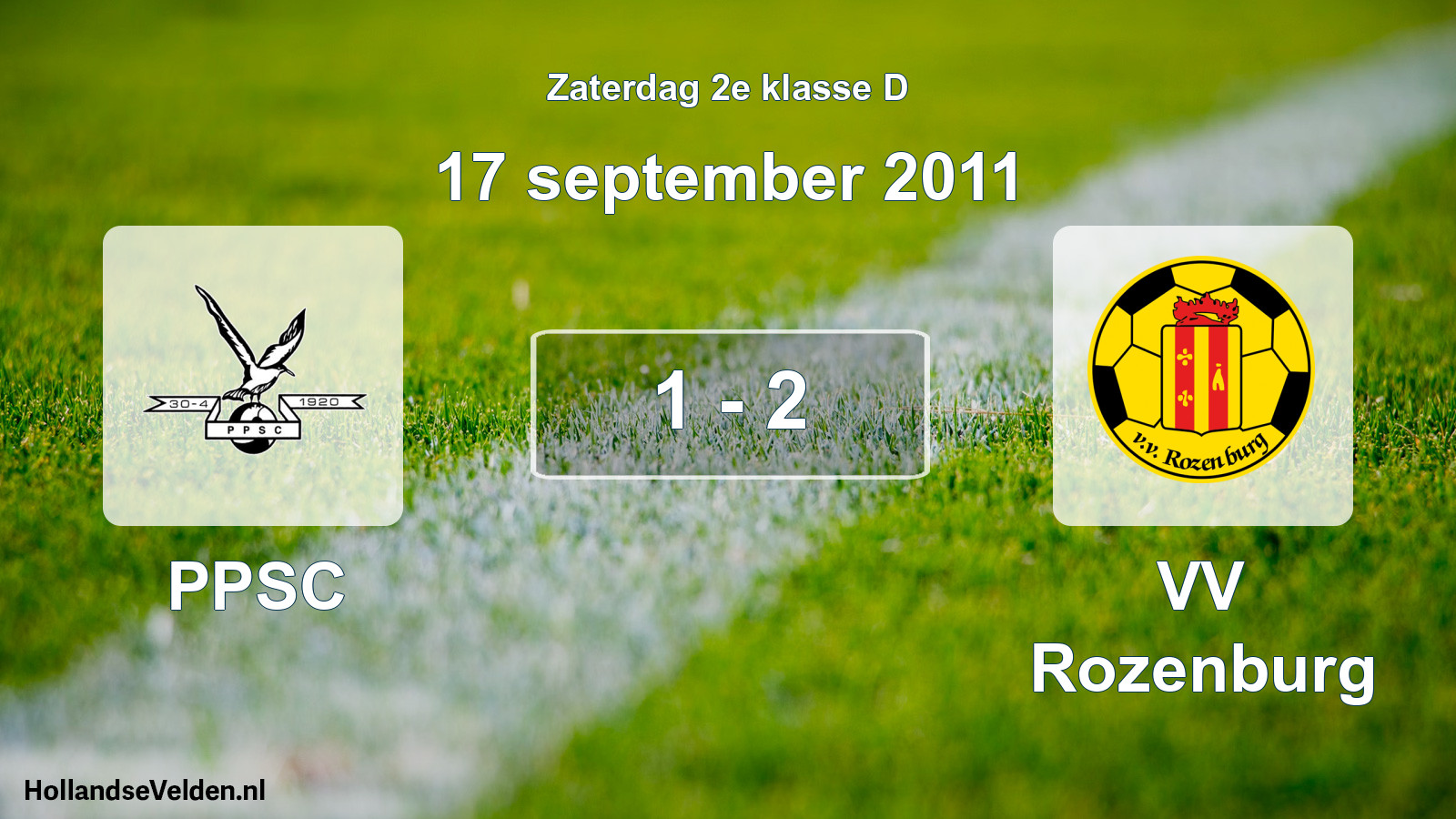 Total number of matches played: PPSC - VV Rozenburg 1 - 2 (17 September 2011)