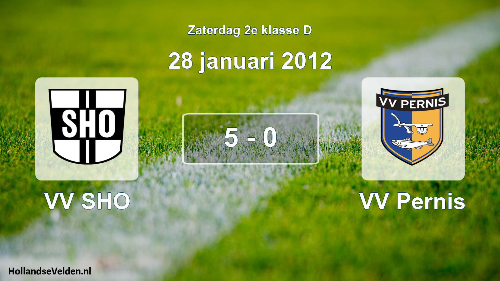 Total number of matches played: VV SHO - VV Pernis 5 - 0 (28 January 2012)